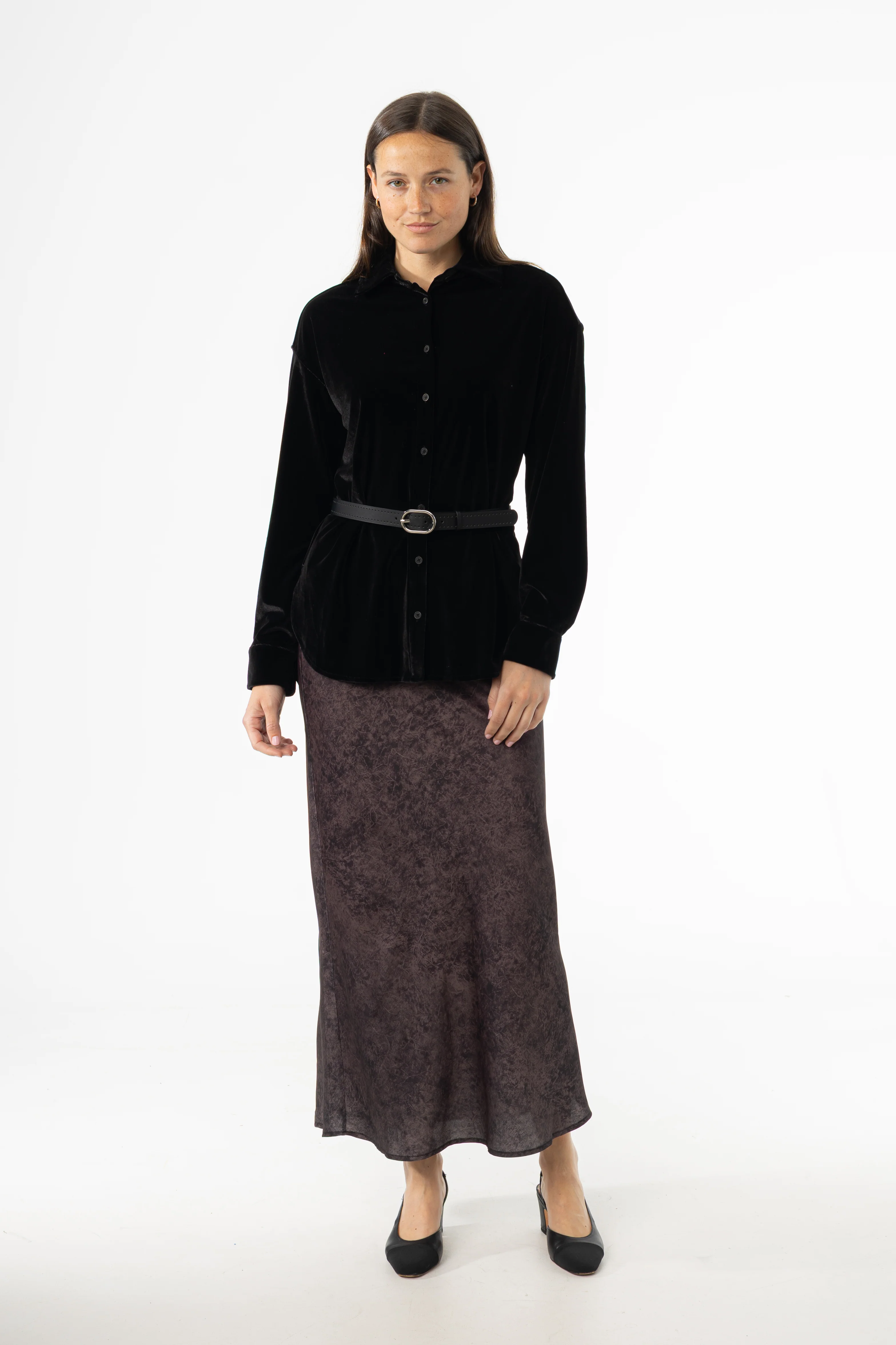 Grey Printed Slip Skirt - Image 4