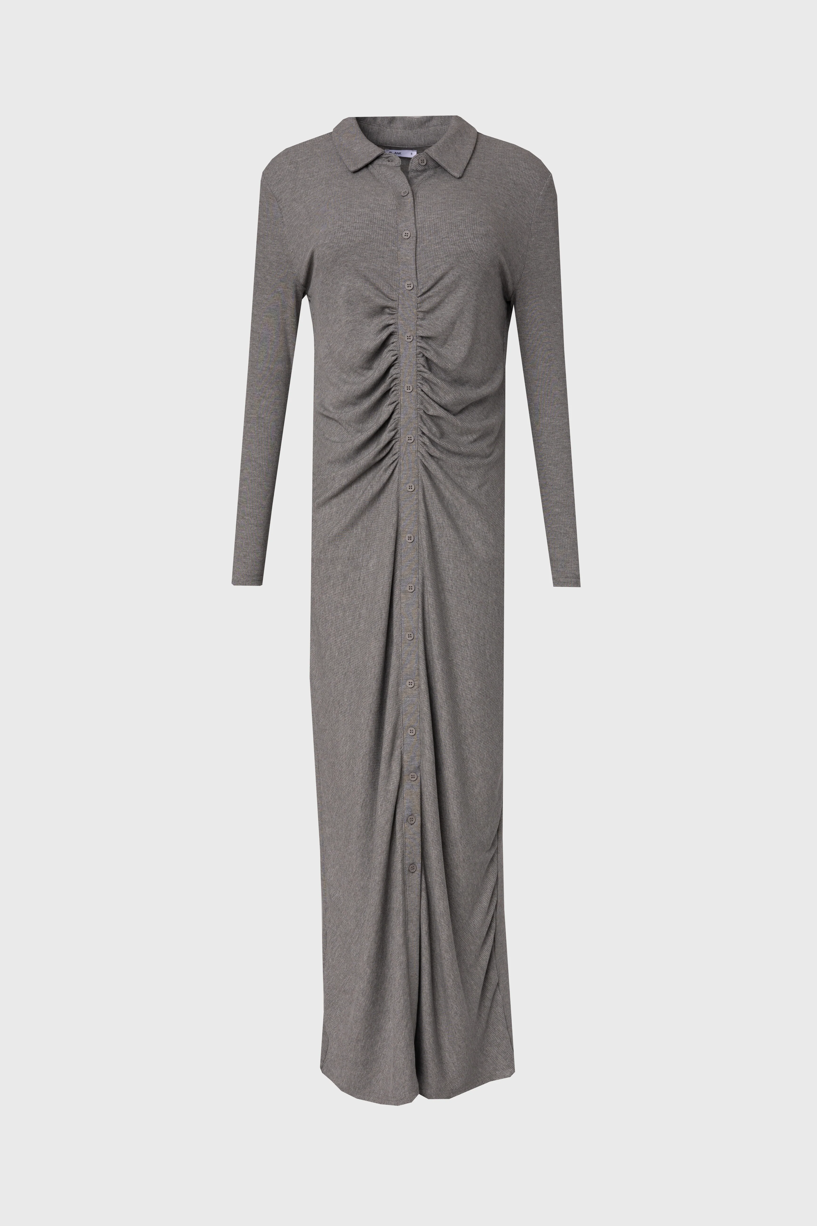 Grey Ruched Cardi Maxi Dress - Image 5
