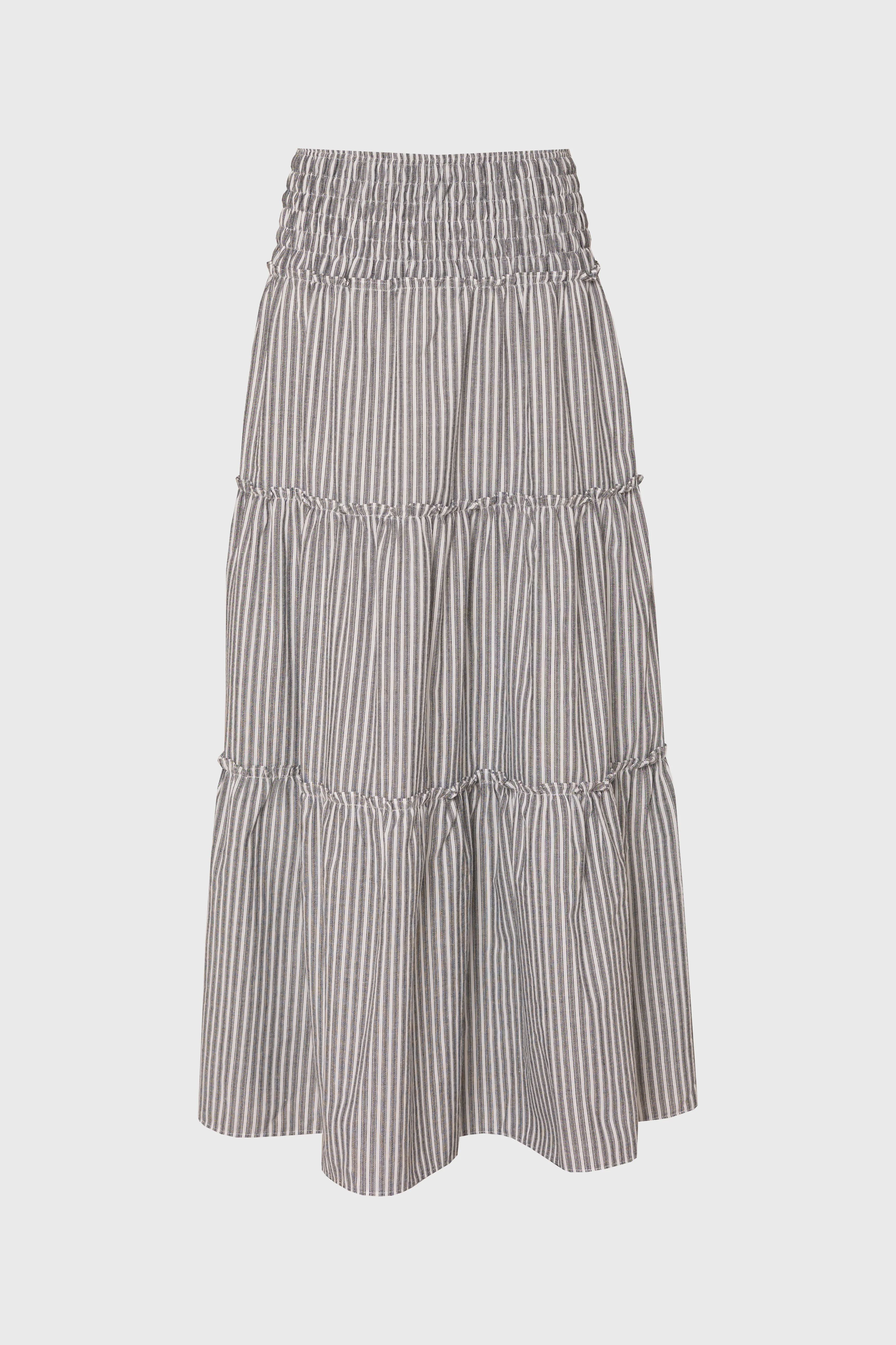 Grey Striped Maxi Skirt - Image 5