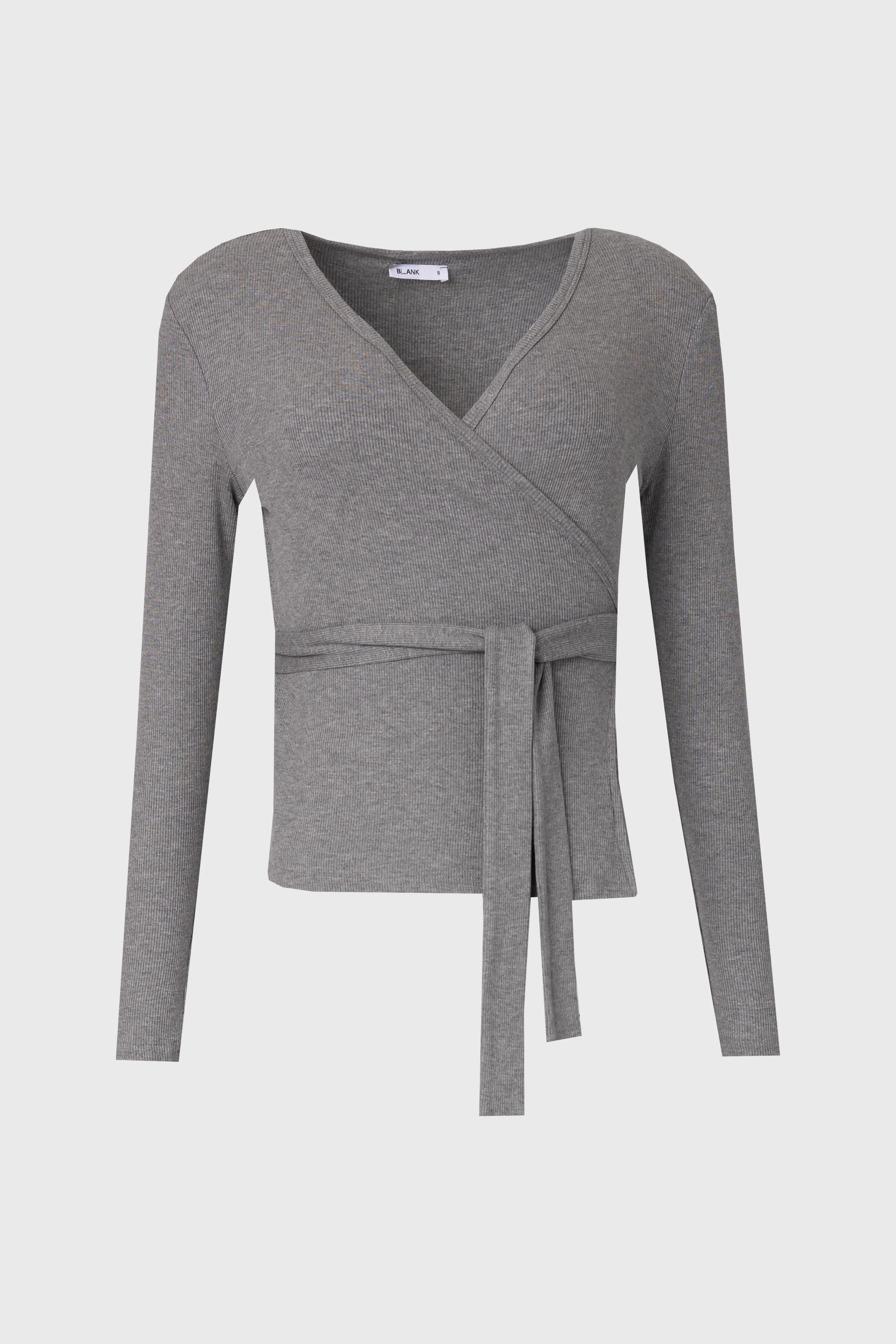 Grey Wrap T-Shirt - Image 5