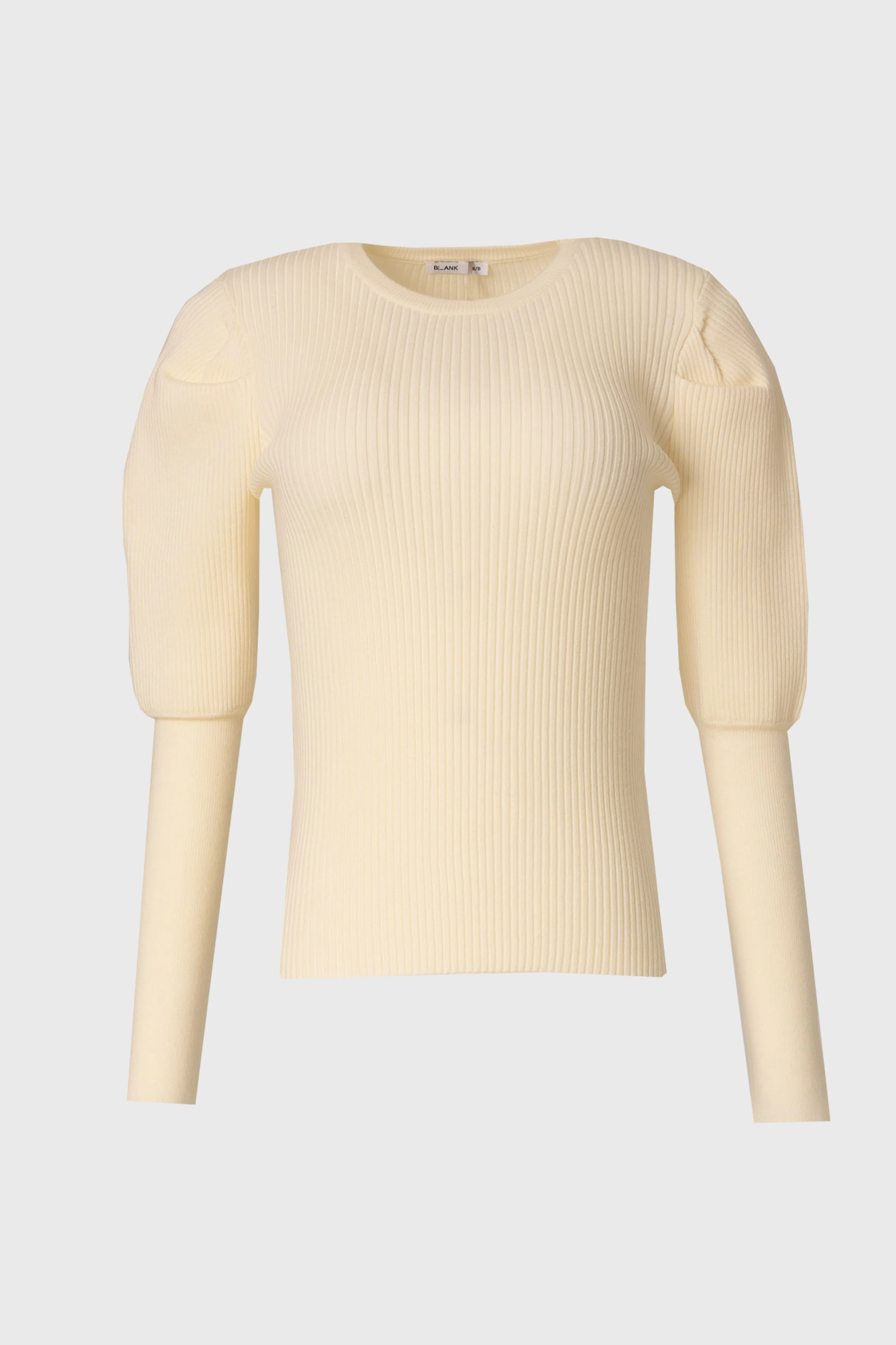 Ivory Puff Sleeve Knit Sweater Top - Image 6