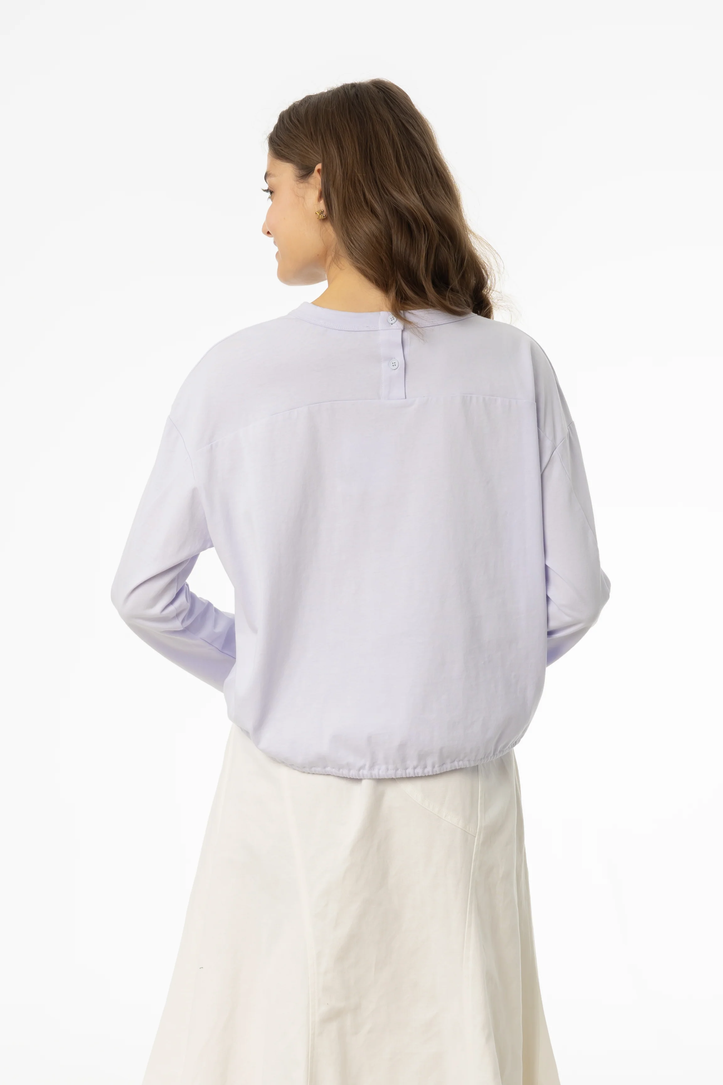 Lavender High Low Drawstring Tee - Image 3