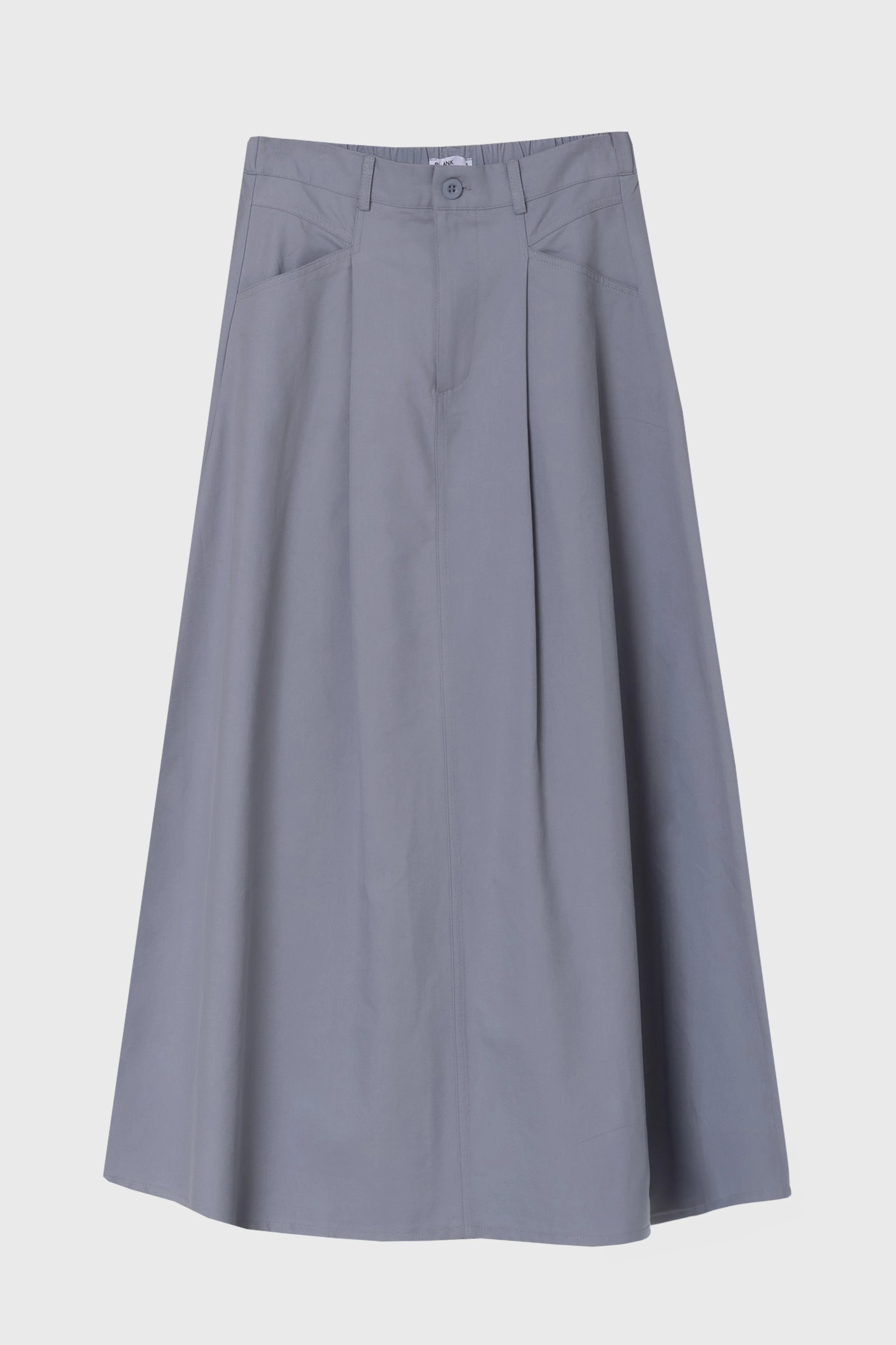 Light Blue Cargo Flare Maxi Skirt - Image 6