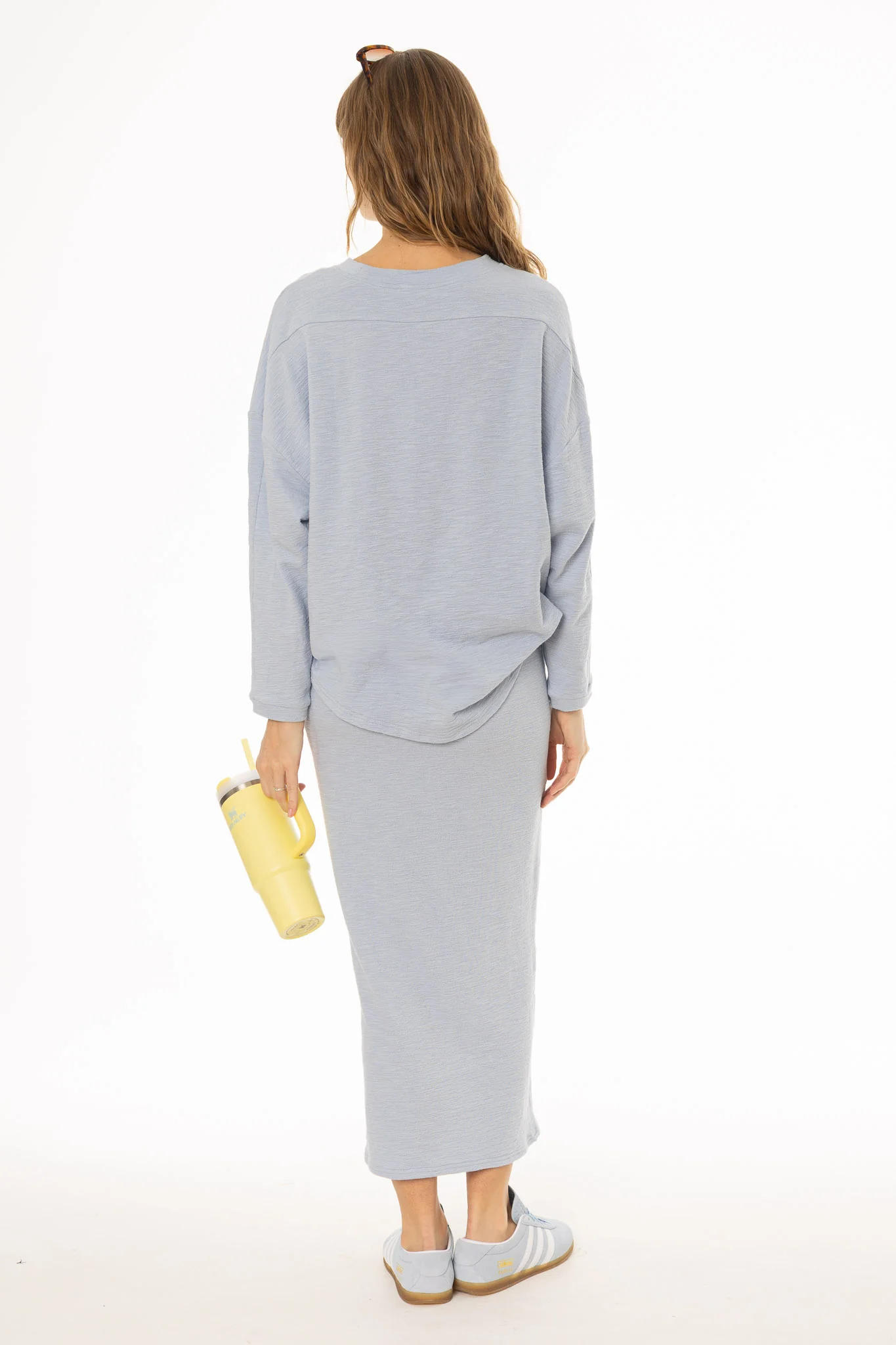 Light Blue Drawstring Skirt Legging - Image 4