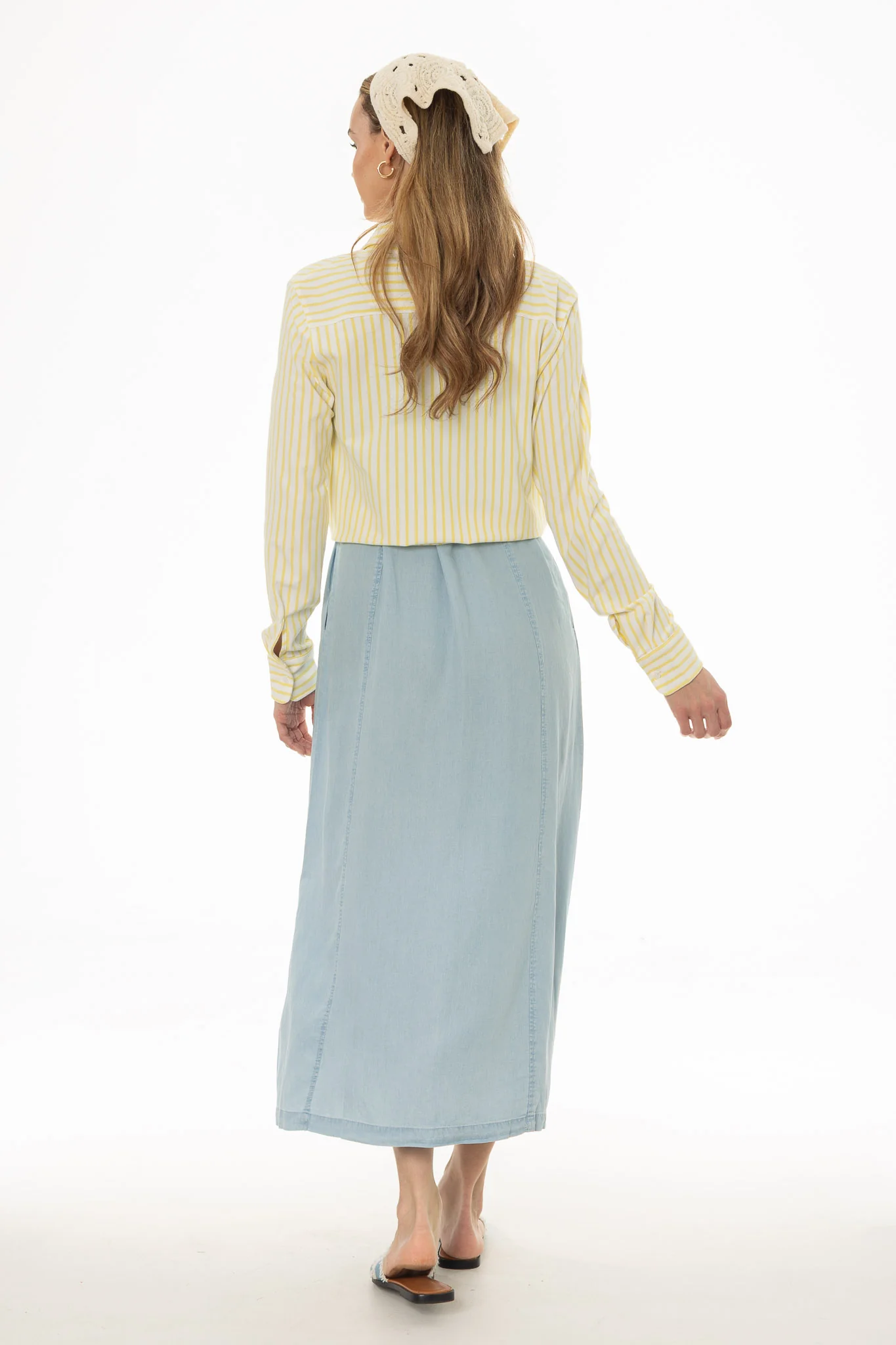 Light Blue Feather Soft Maxi Slip Jumper - Image 5