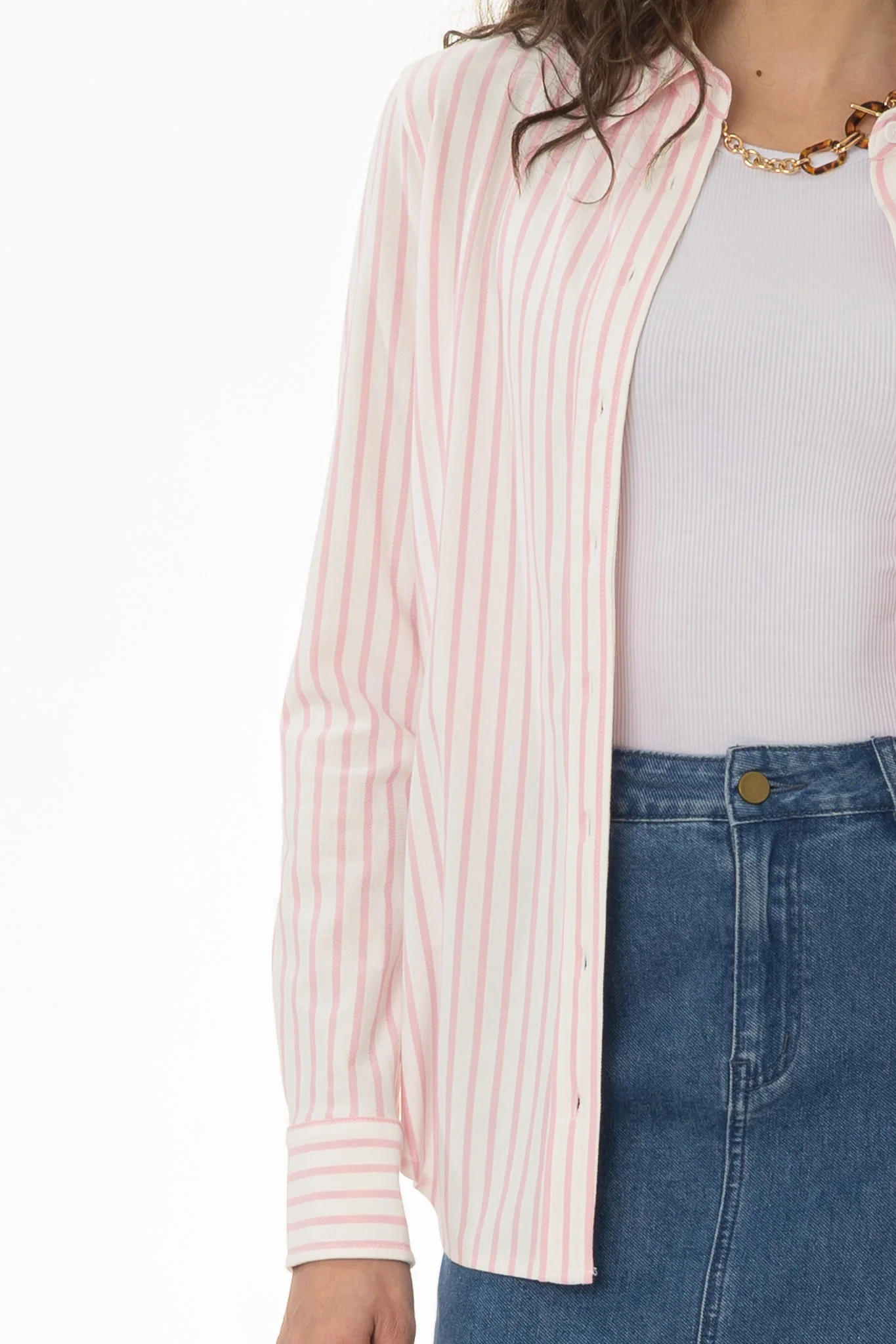 Light Pink Polo Button Up Shirt - Image 2