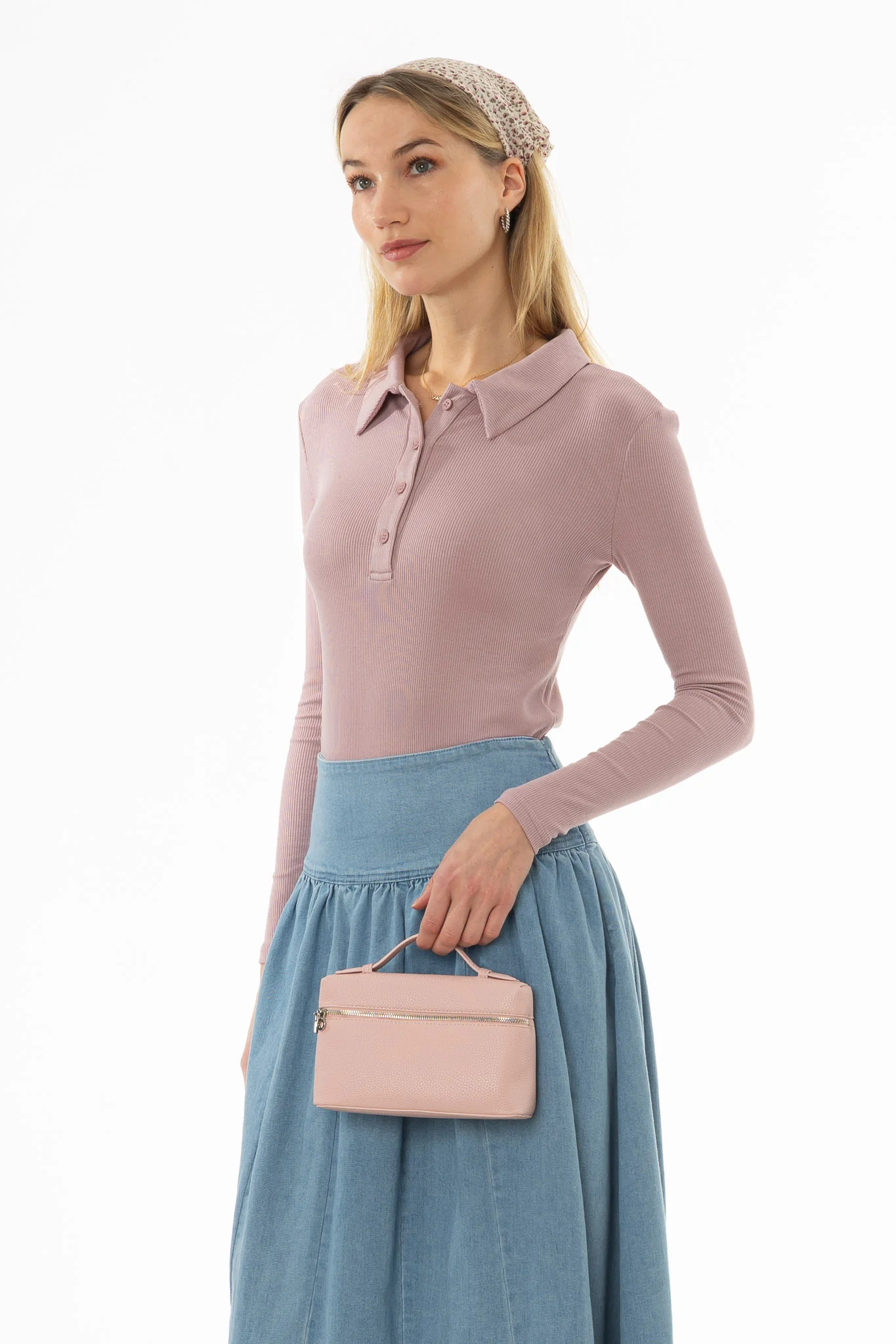 Mauve Polo T-Shirt - Image 3
