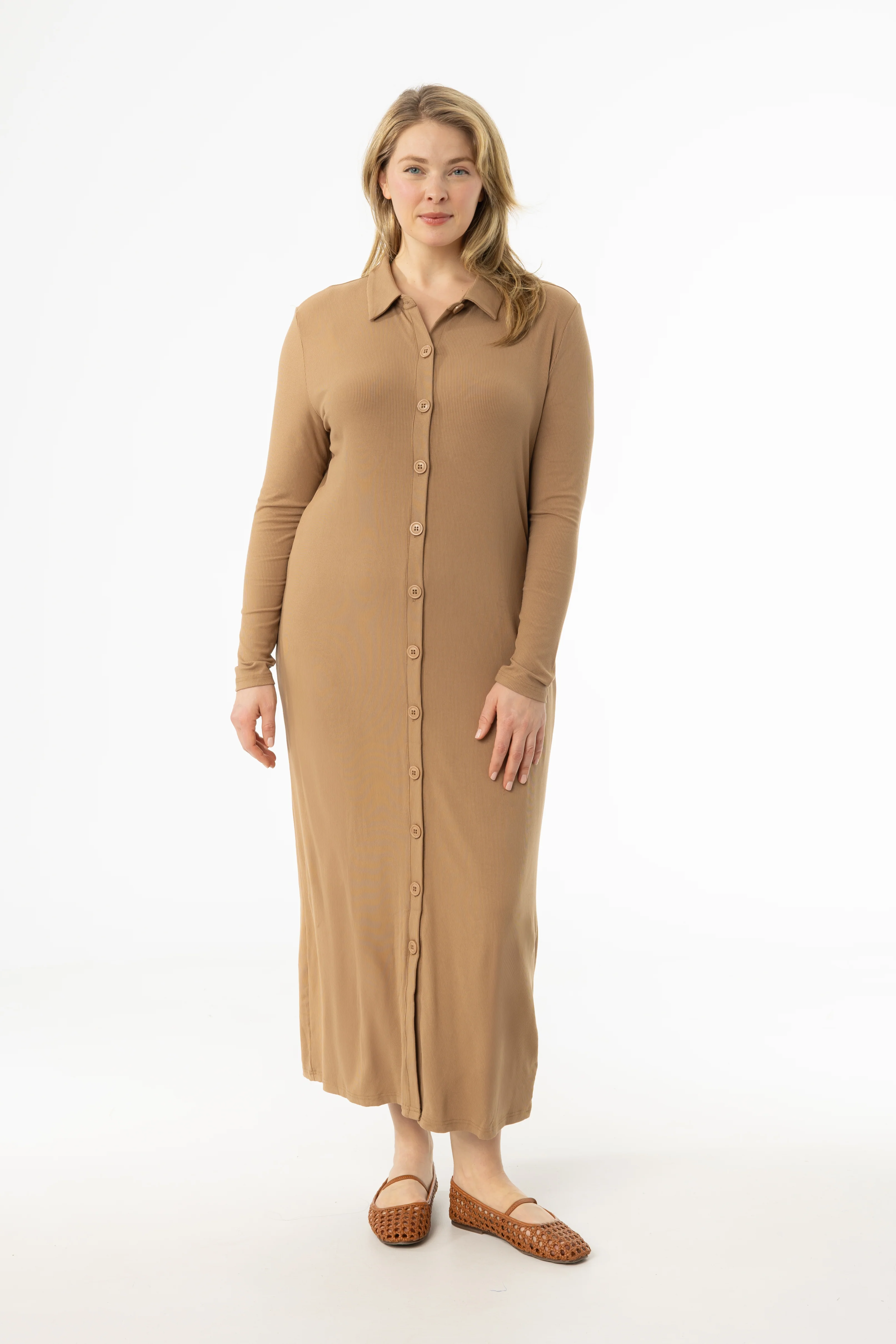 Mocha Cardi Maxi Dress - Image 4