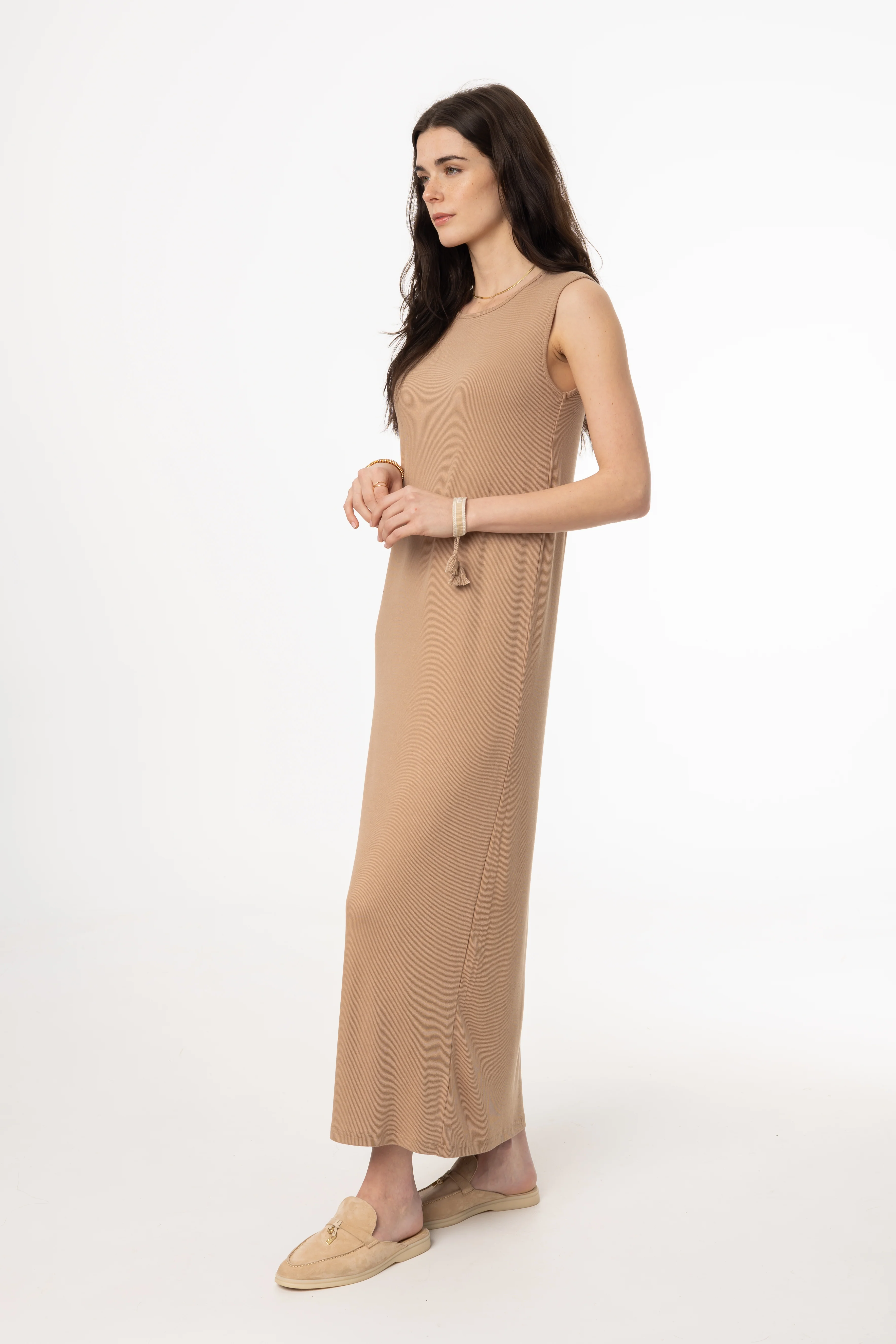 Mocha Ribbed Maxi Jumper - Image 2