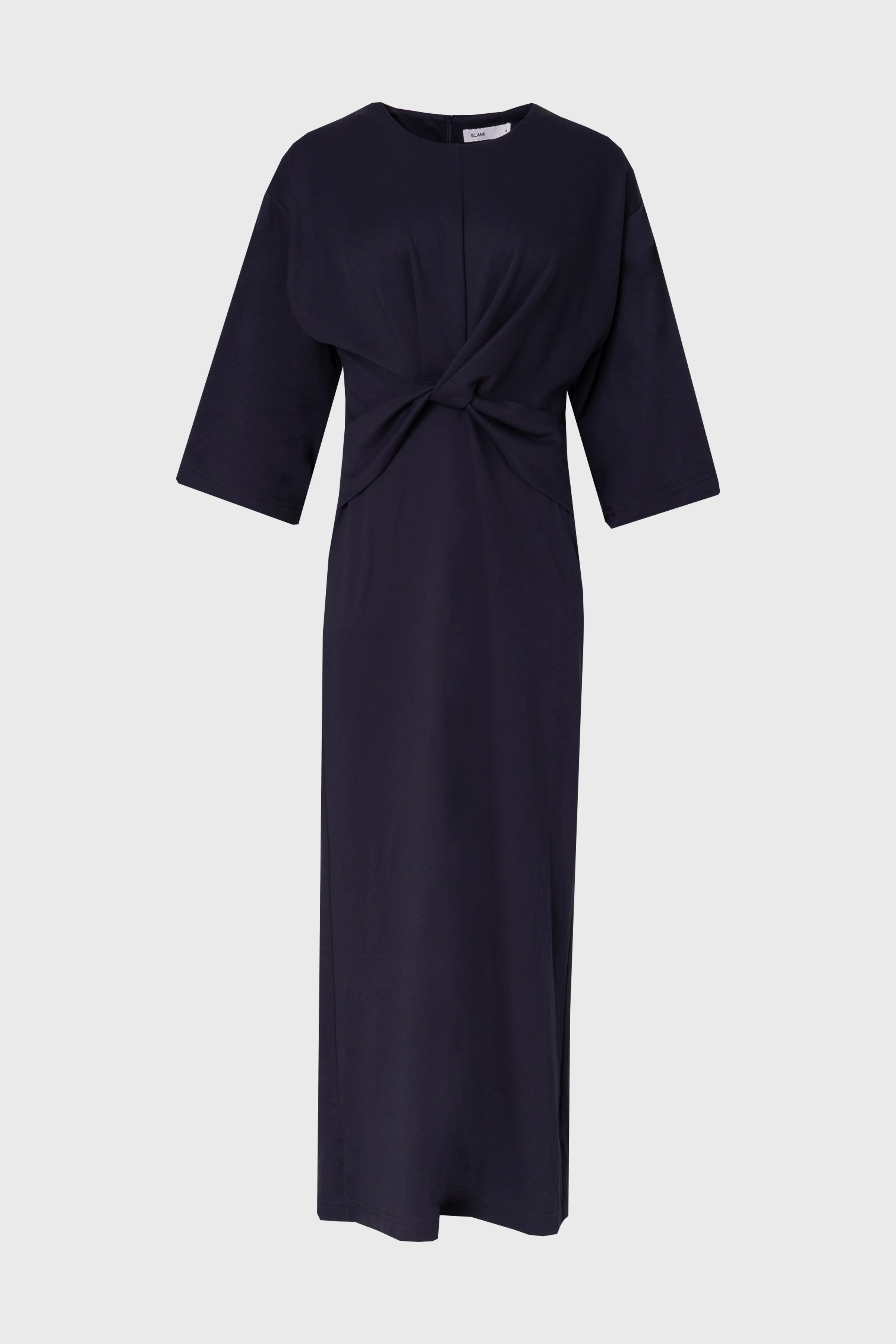 Navy Front Tie Knot Maxi Dress - Image 6