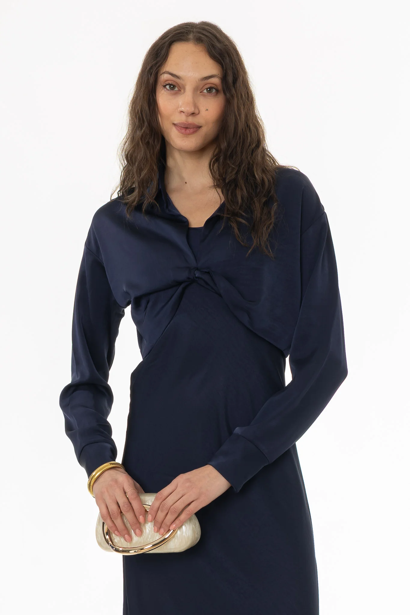 Navy Twist Front Overlay - Image 2