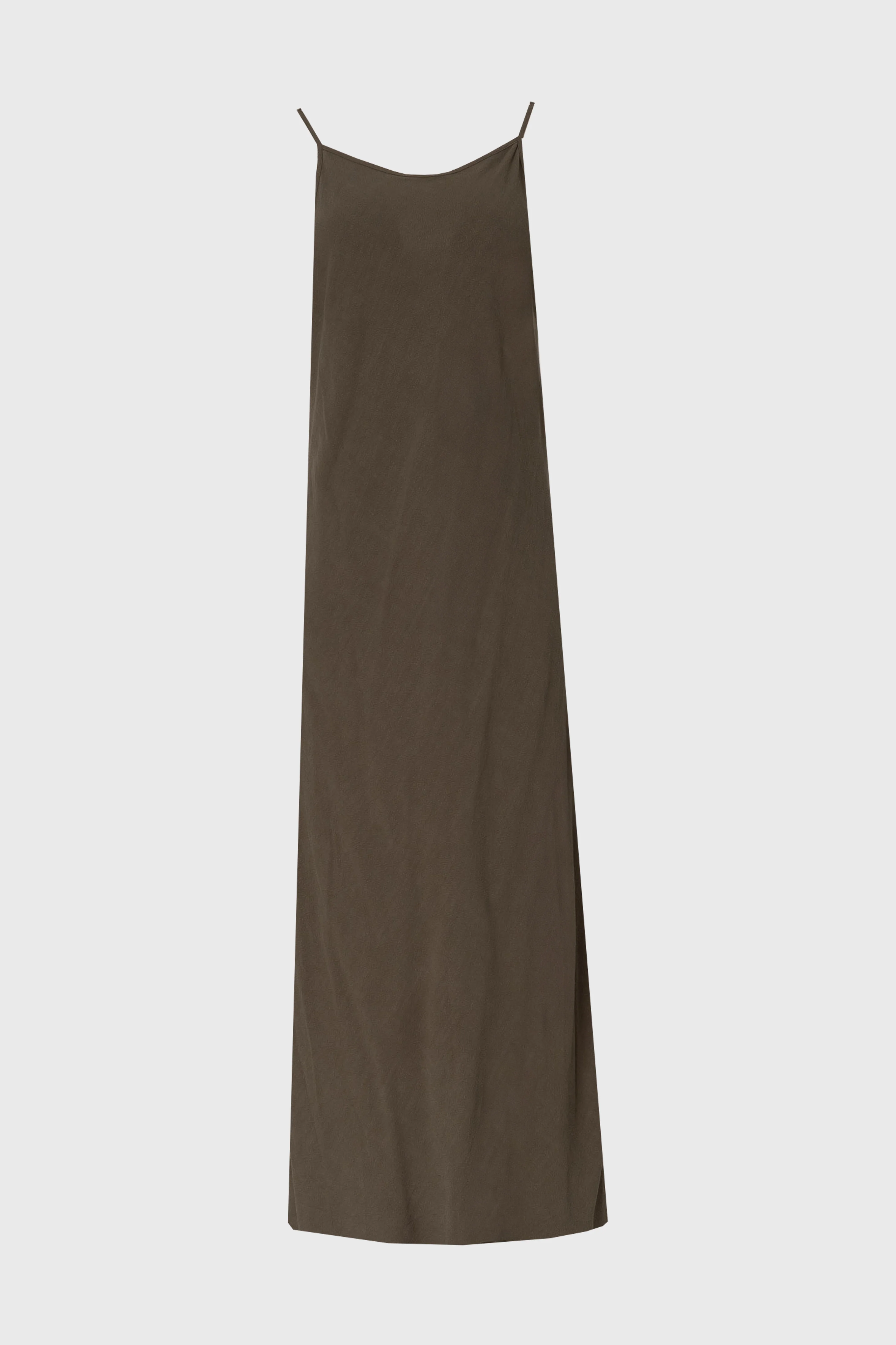 Olive Linen Feel Slip Dress - Image 6