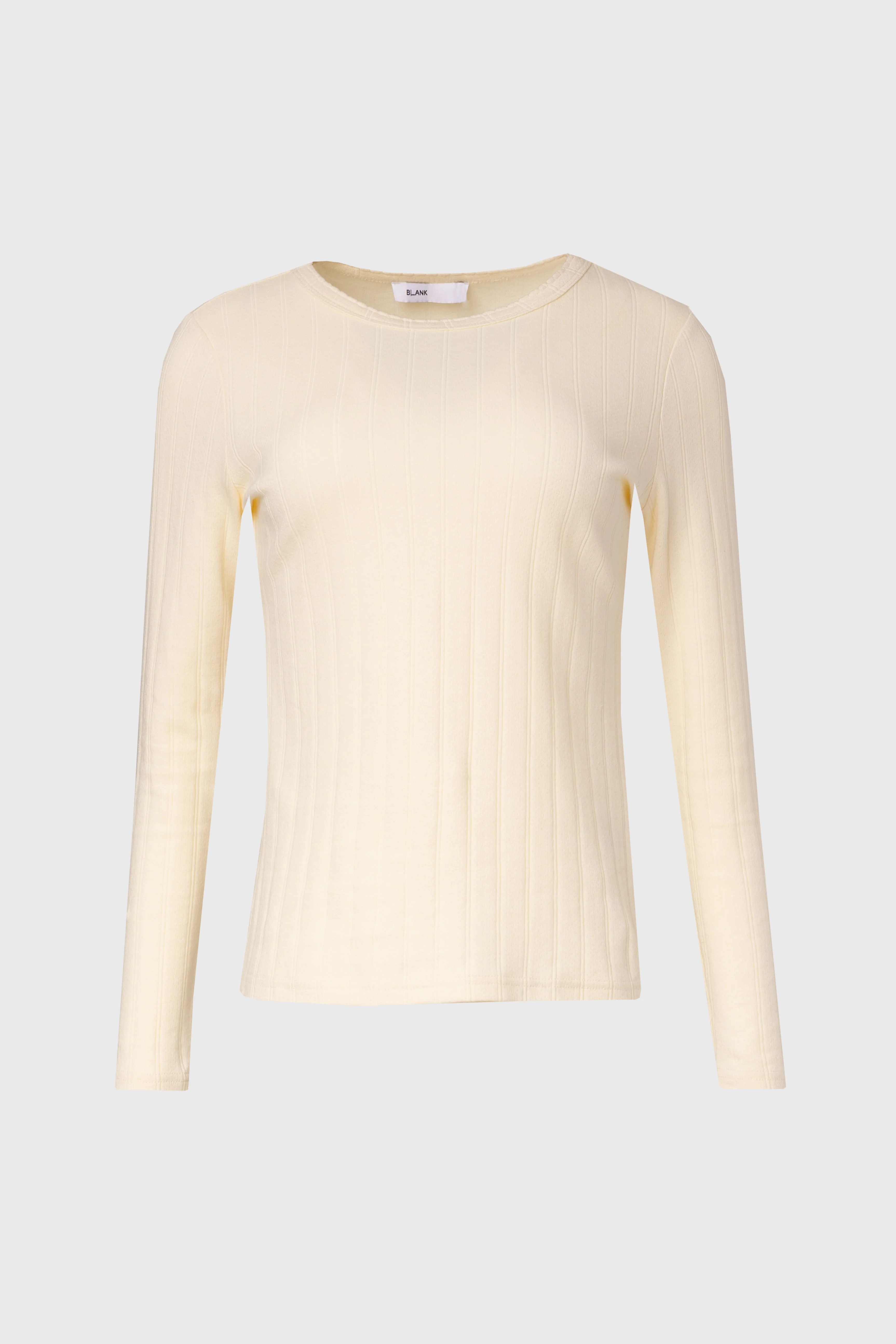 Pale Yellow Pointelle Scalloped T-Shirt - Image 5