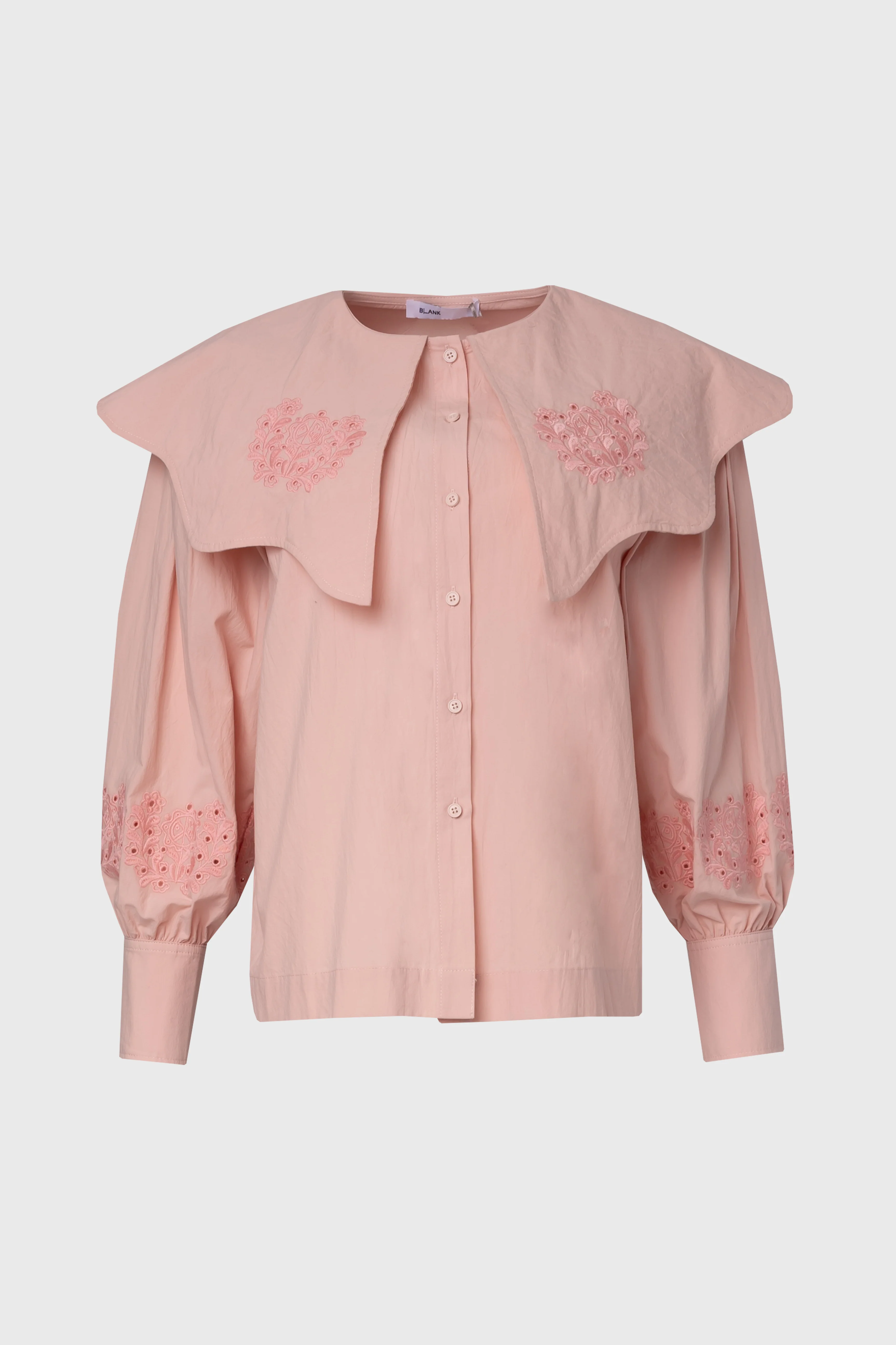 Pink Floral Embroidered Blouse - Image 5