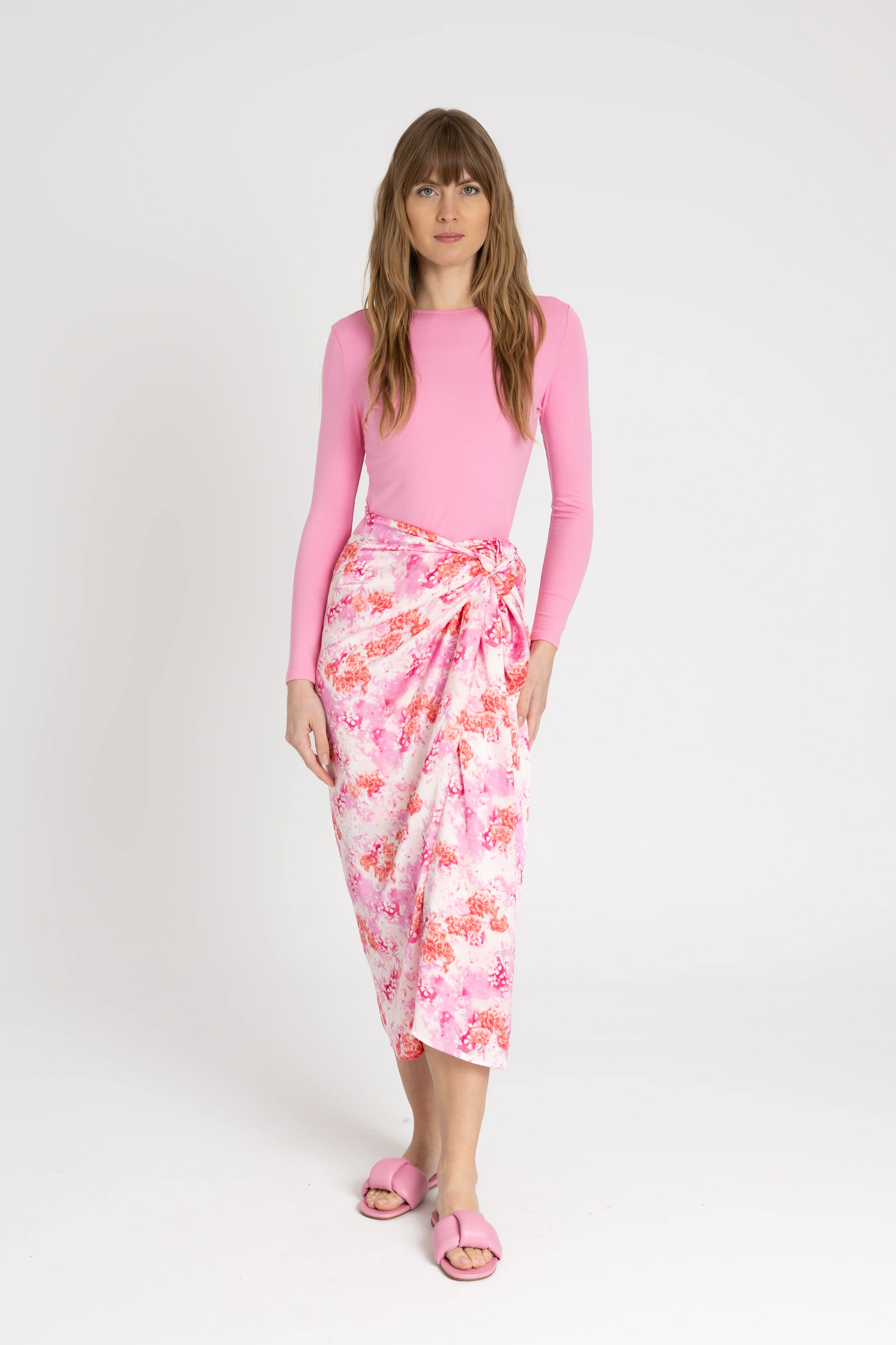 Pink Printed Sarong - Image 4