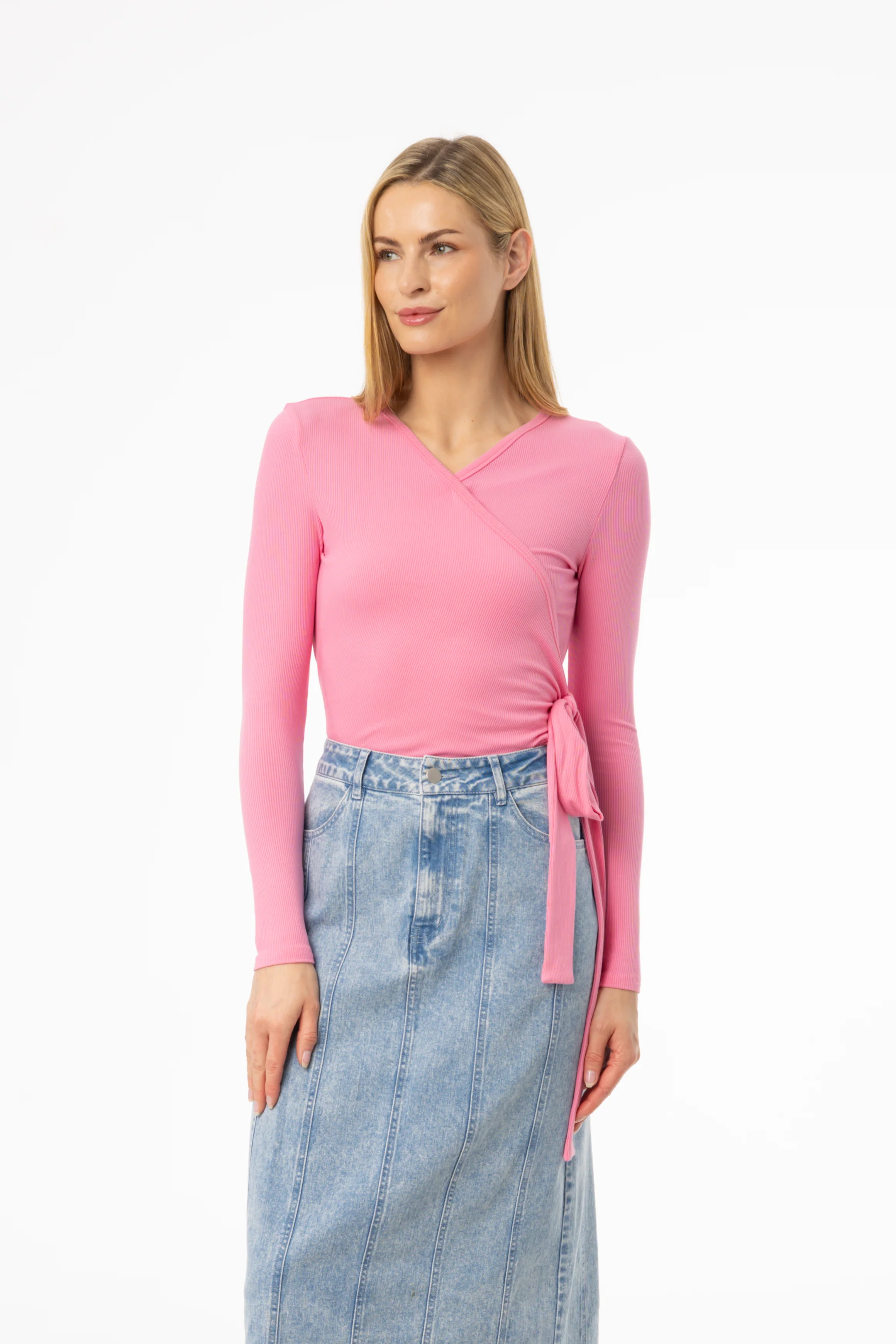 Pink Wrap T-Shirt - Image 4