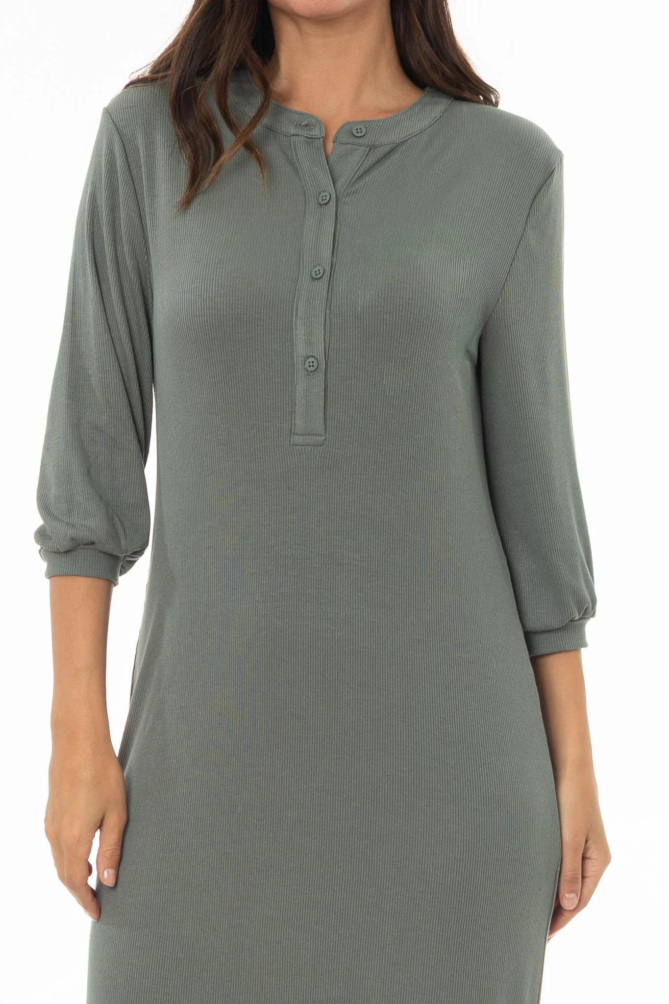 Seafoam 3/4 Sleeve Maxi Dress - Image 2