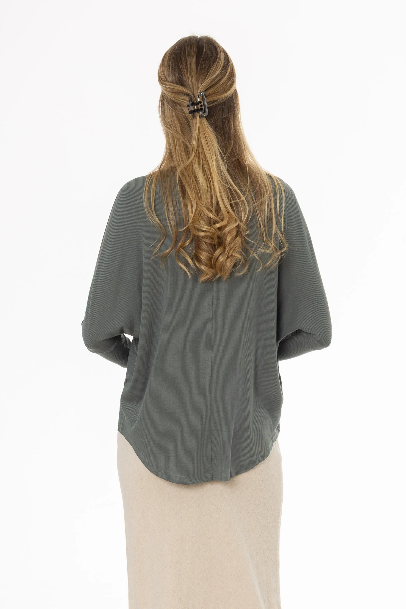 Seafoam Henley Dolman T-Shirt - Image 5