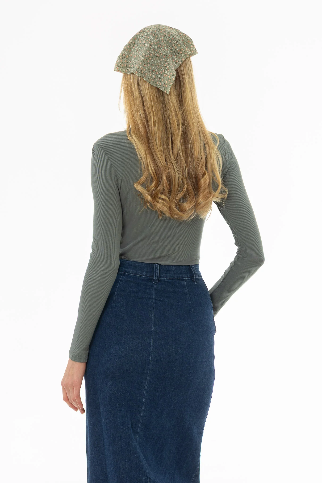 Seafoam Long Sleeve Ribbed T-Shirt - Image 4