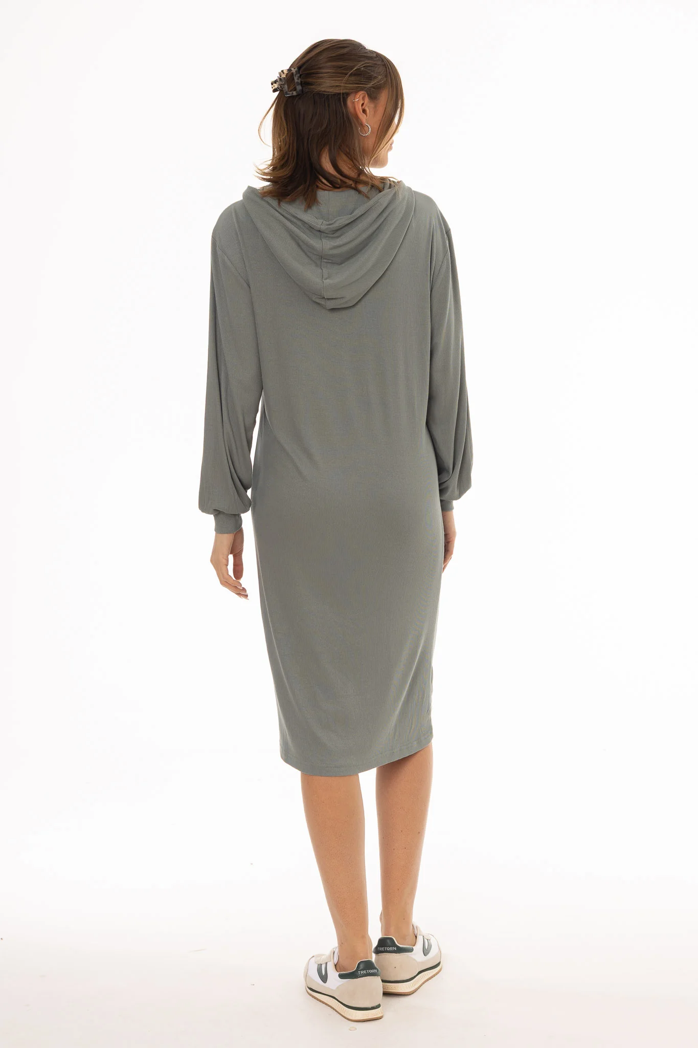 Seafoam Ribbed Sweatshirt Dress - Image 3