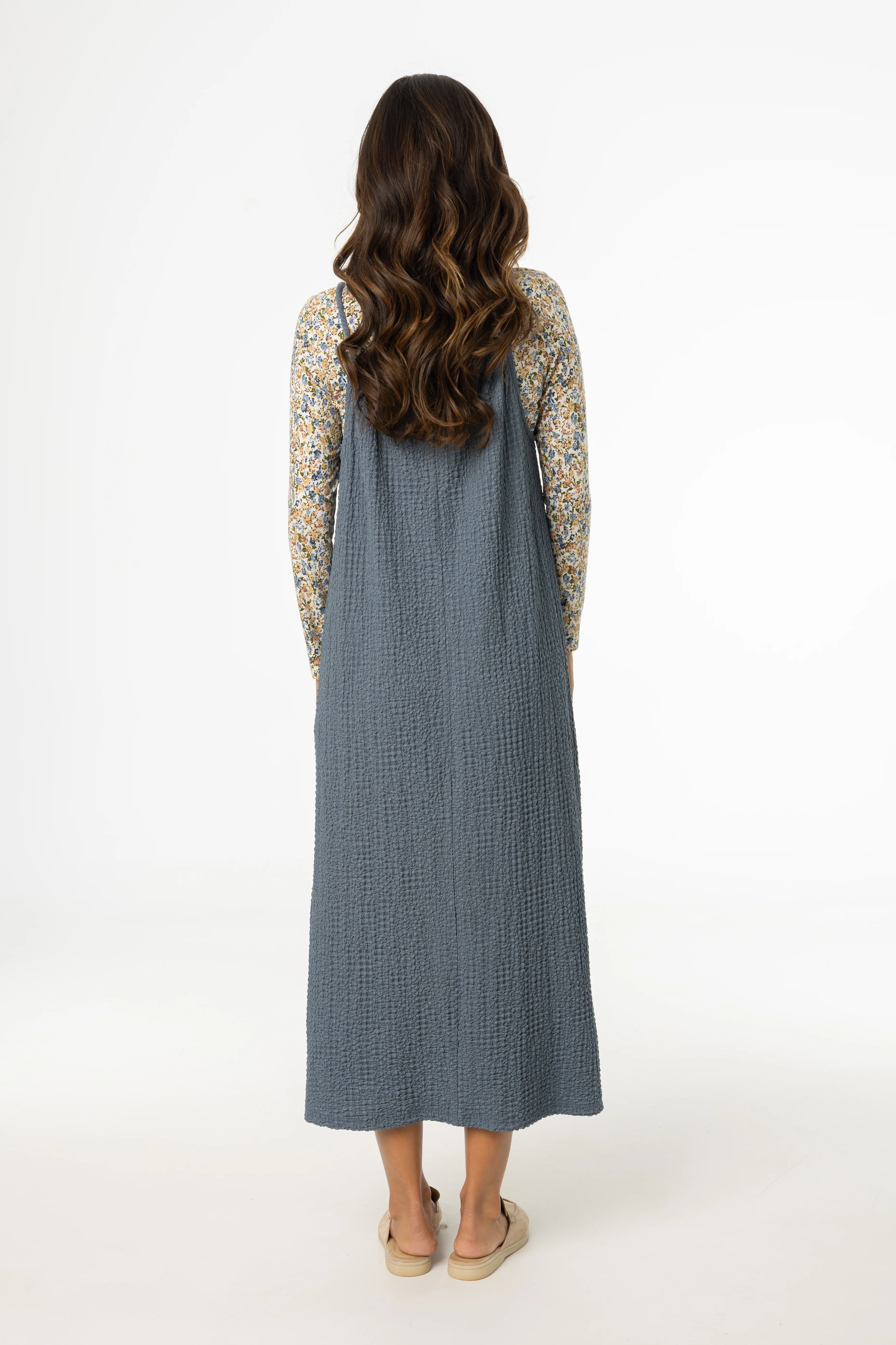 Slate Smocked Rope Midi Jumper - Image 3