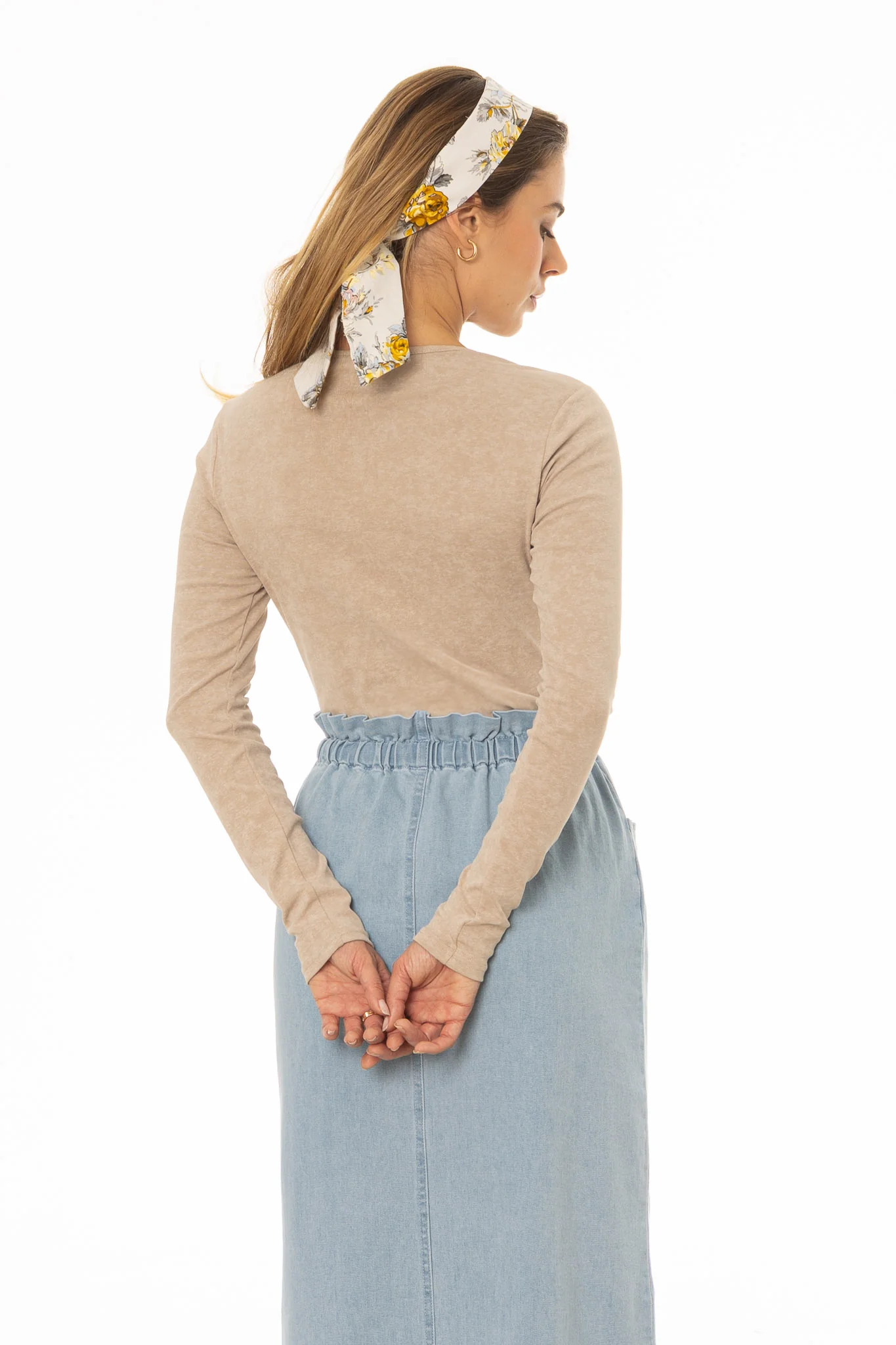 Tan Acid Wash T-Shirt - Image 4