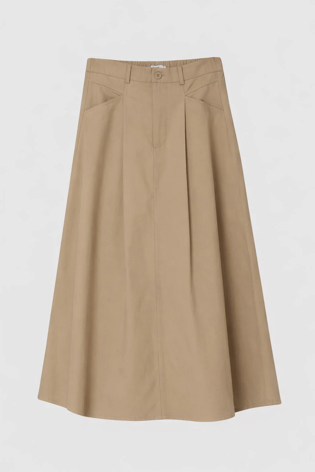 Tan Cargo Flare Maxi Skirt - Image 6