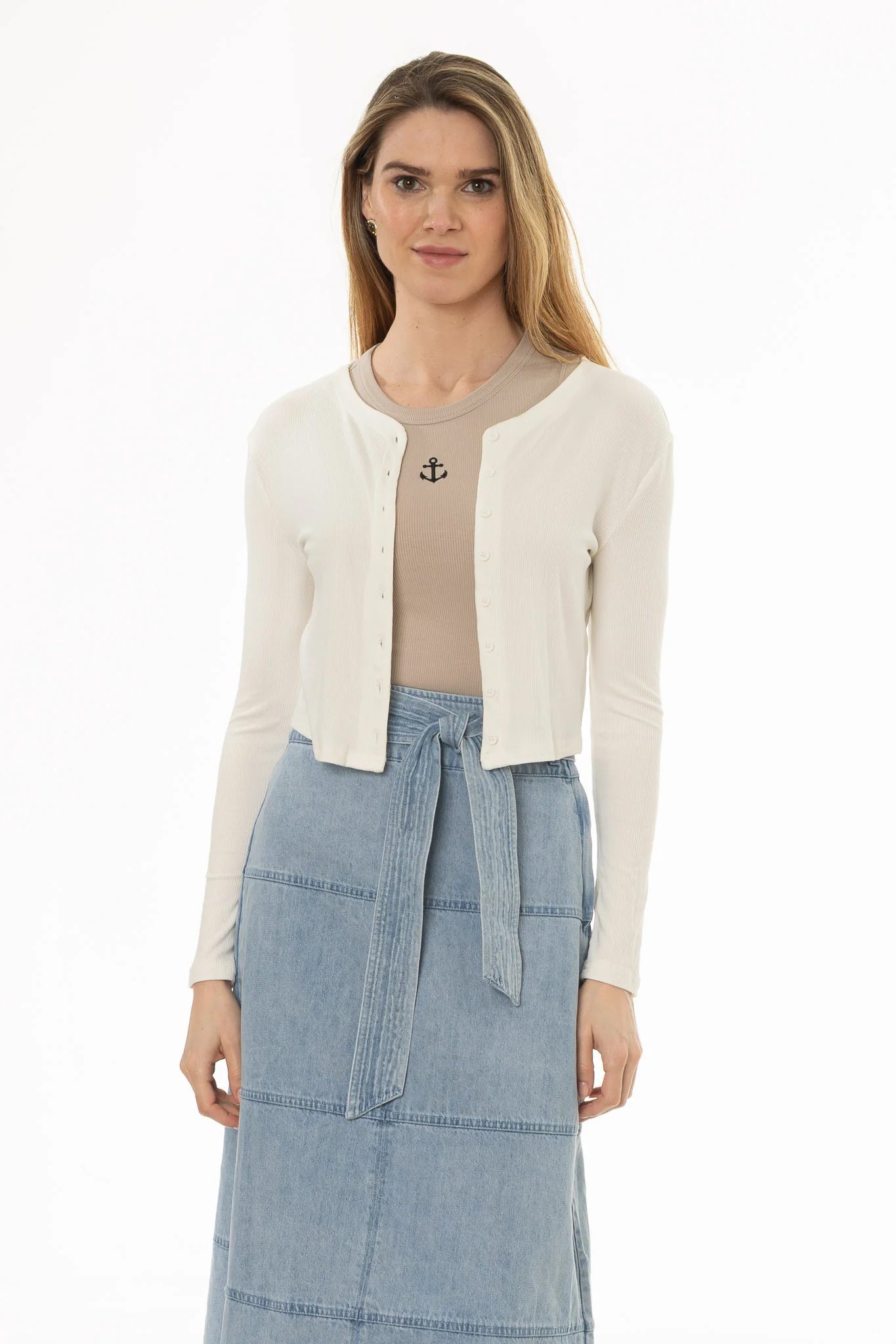 Tan Embroidered Tank Top - Image 5