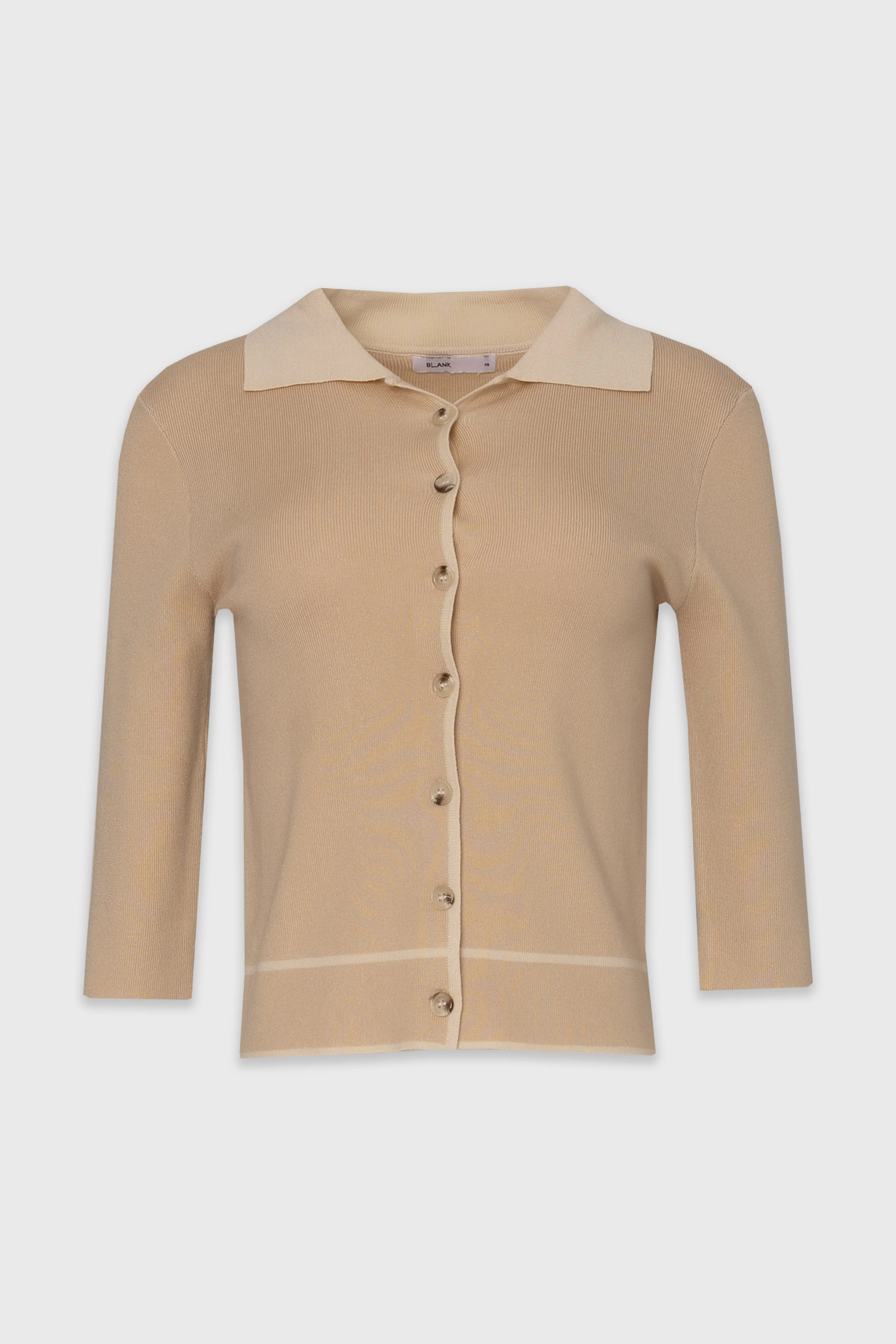 Tan Knit Button Top - Image 6