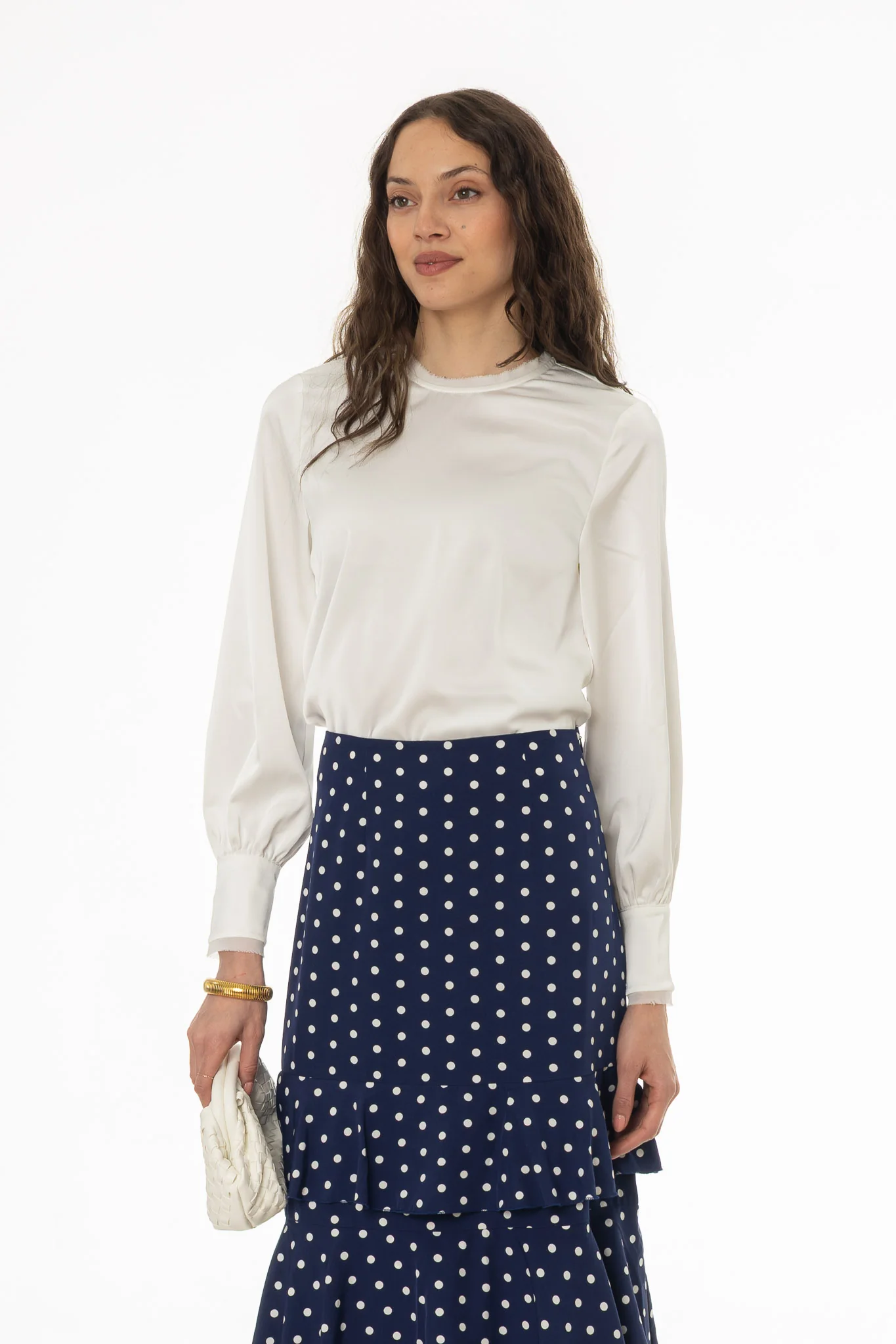 White Chiffon Edge Blouse - Image 3