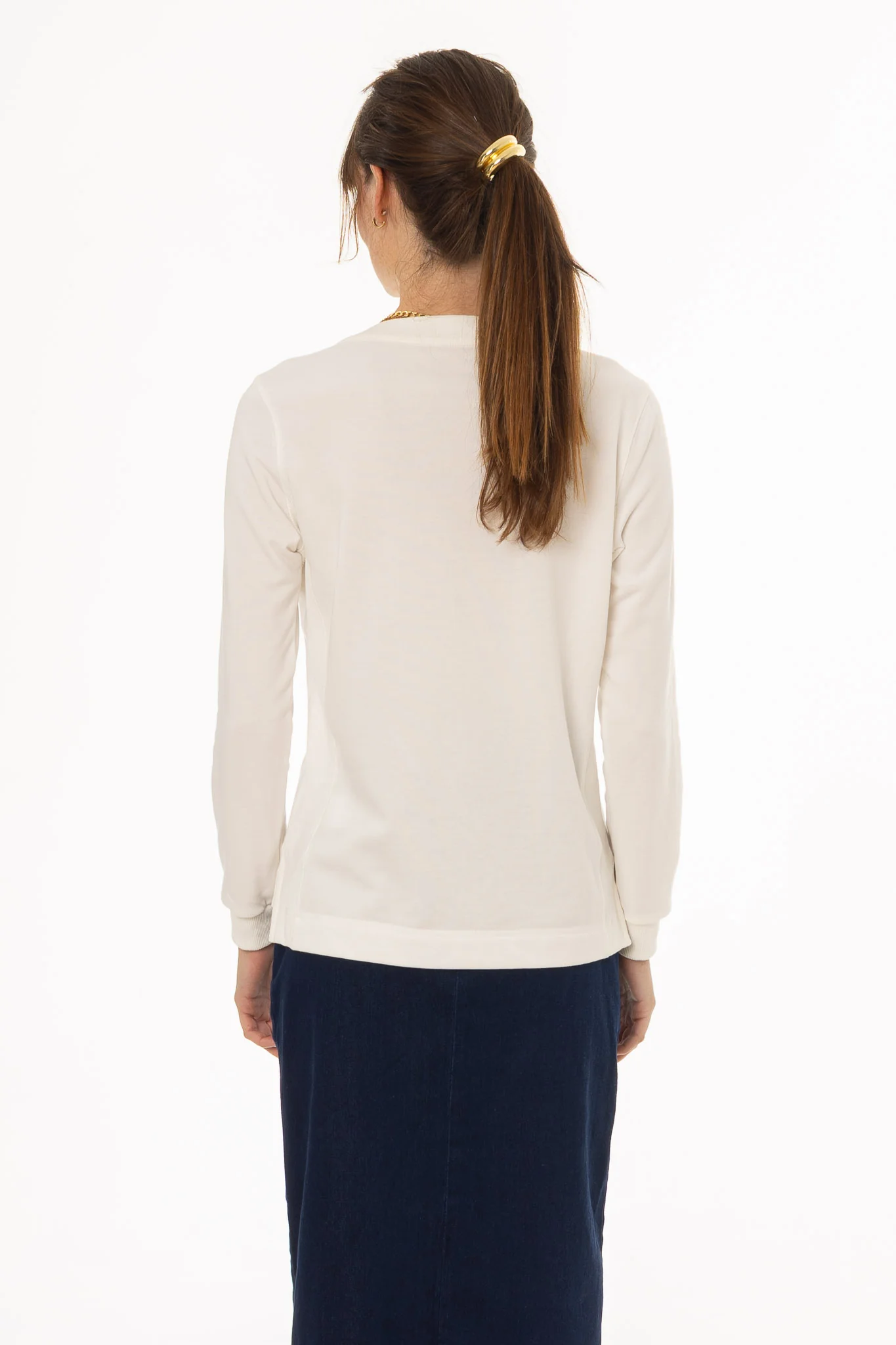 White Classic Crew Tie T-Shirt - Image 4