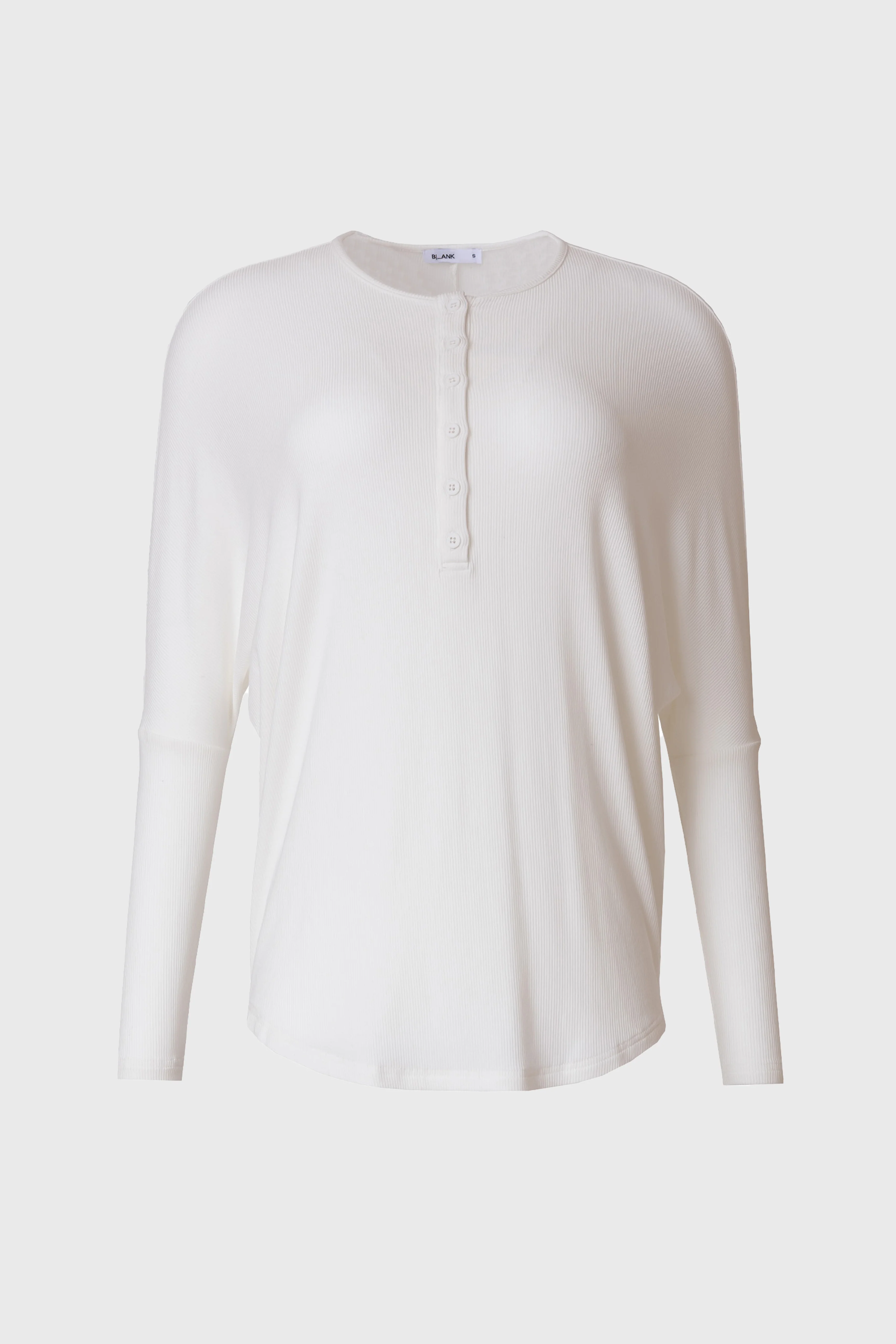 White Henley Dolman T-Shirt - Image 5