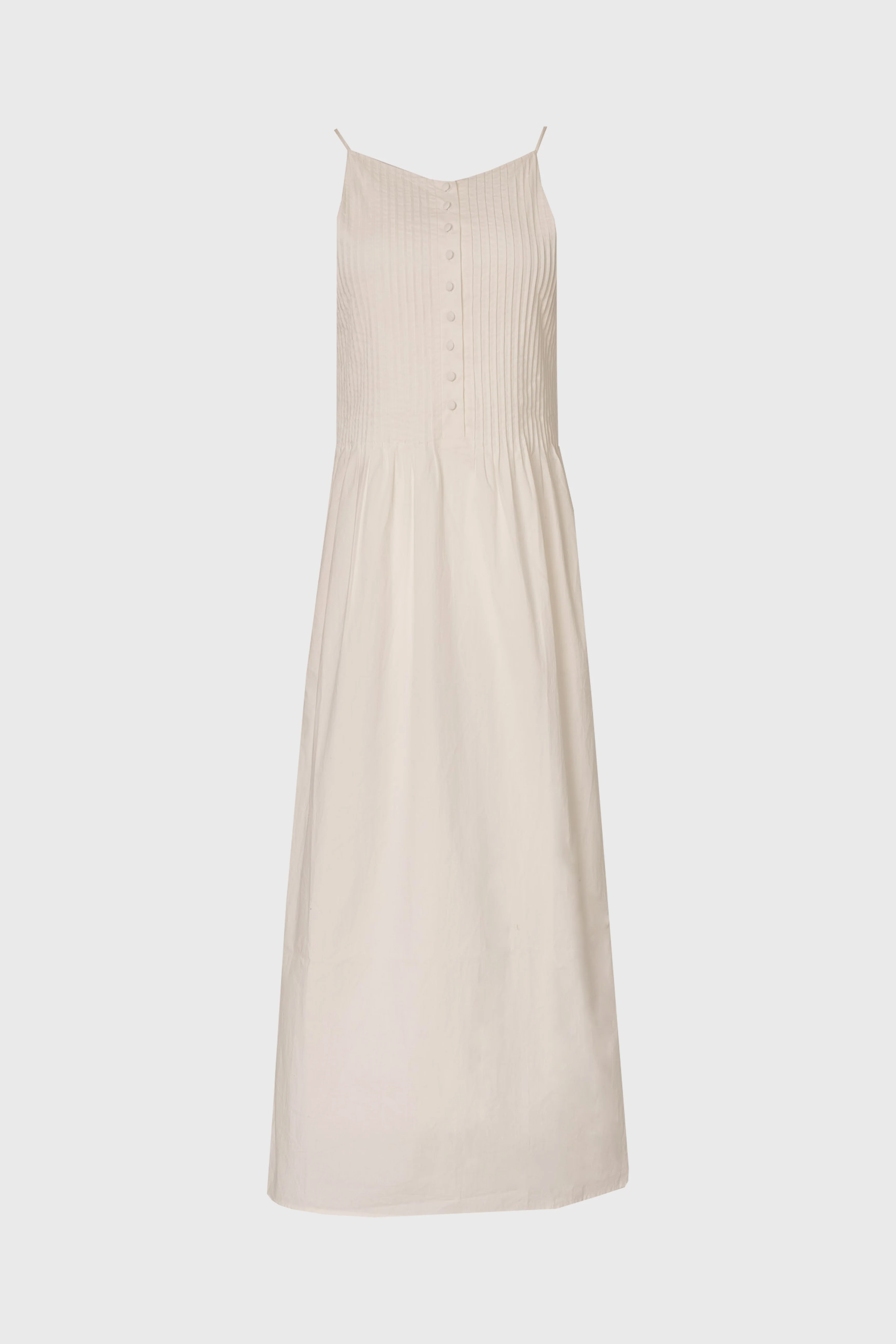 White Pintuck Cotton Maxi Jumper - Image 6