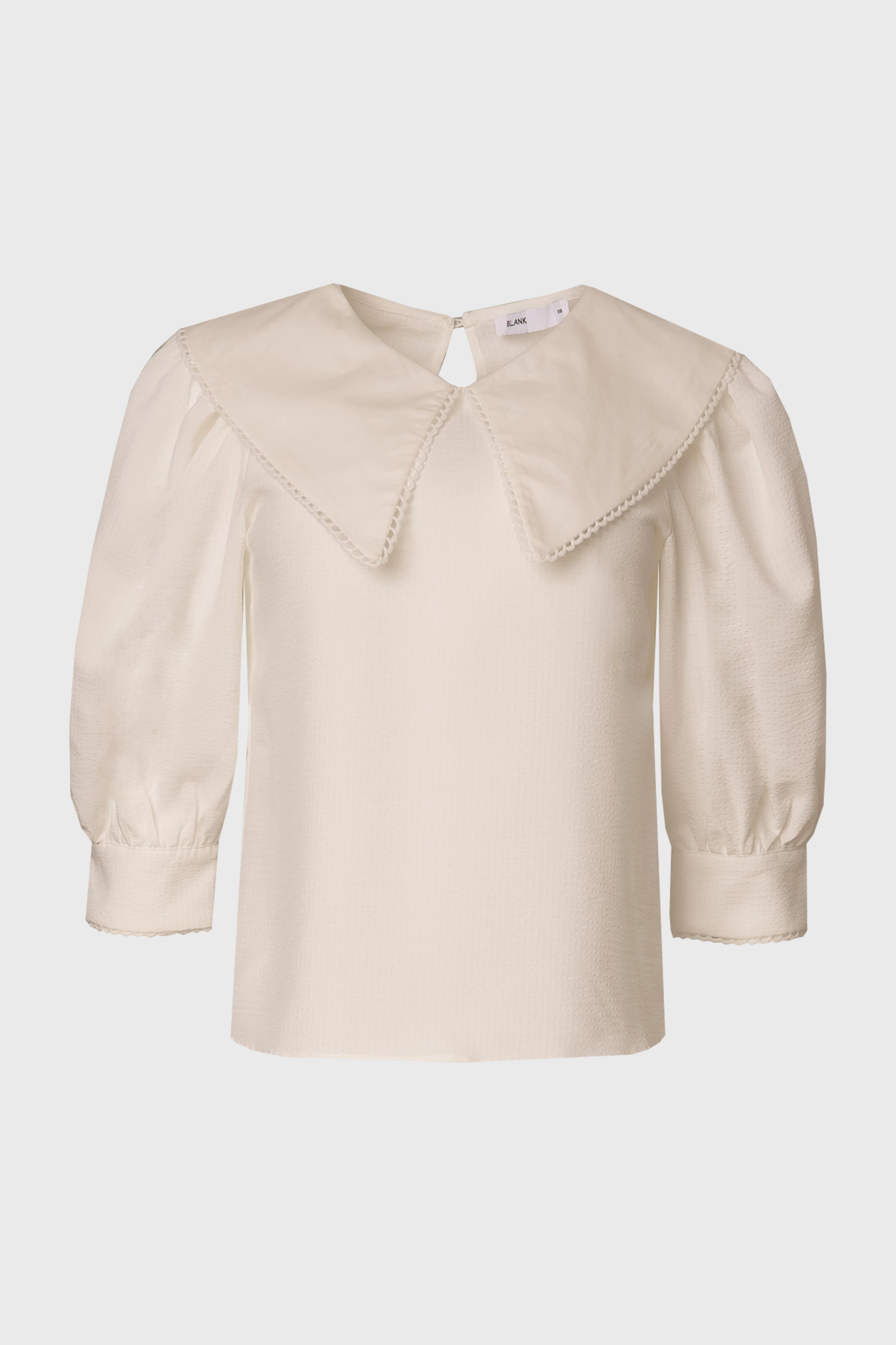 White Striped Seersucker Blouse - Image 6