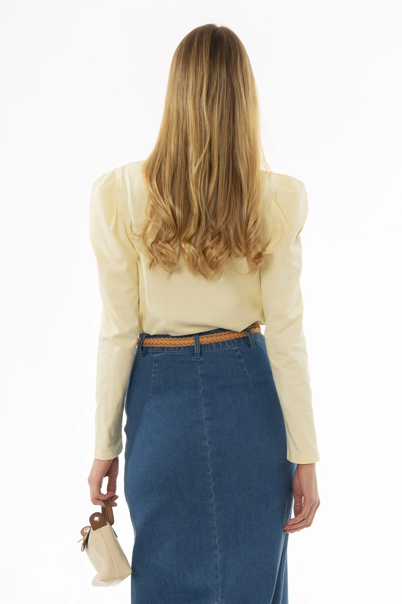 Yellow Gathered Shoulder T-Shirt - Image 5