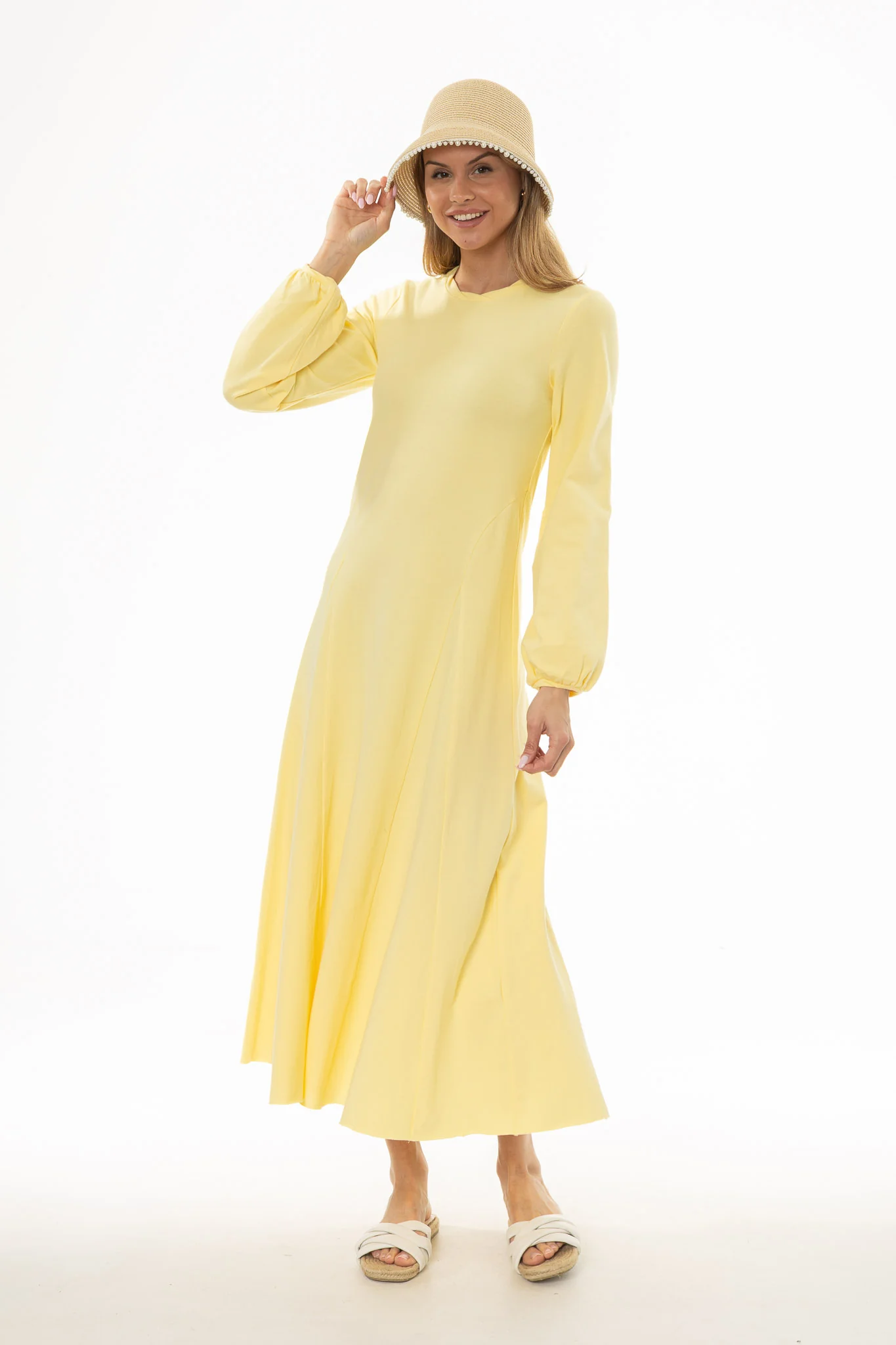 Yellow Godet Seam Maxi Dress - Image 5