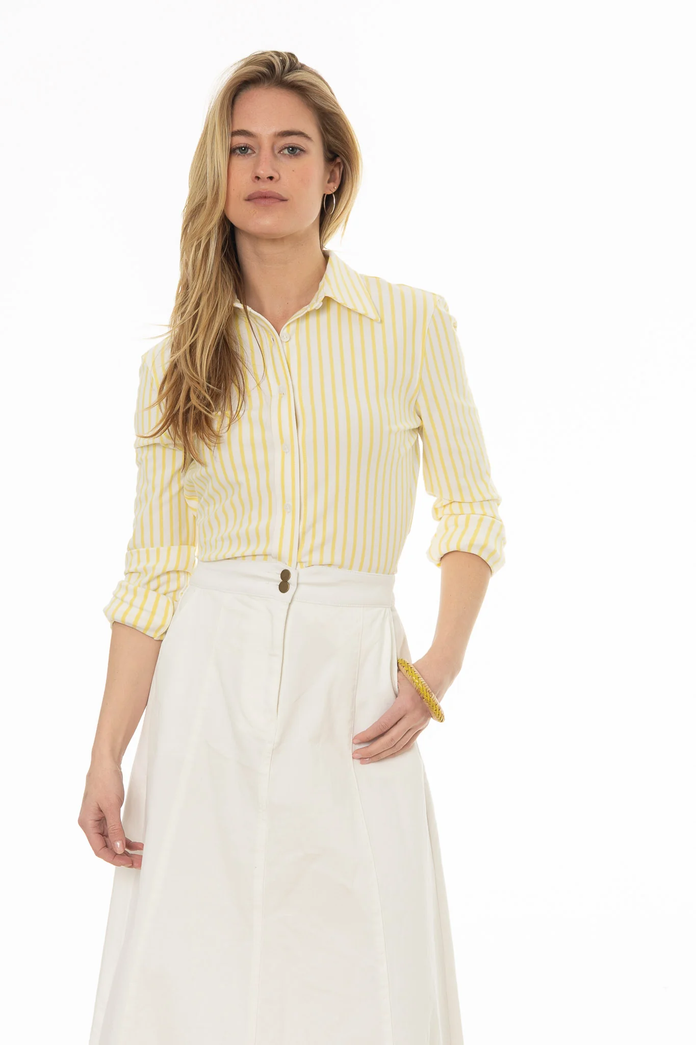 Yellow Polo Button Up Shirt - Image 5