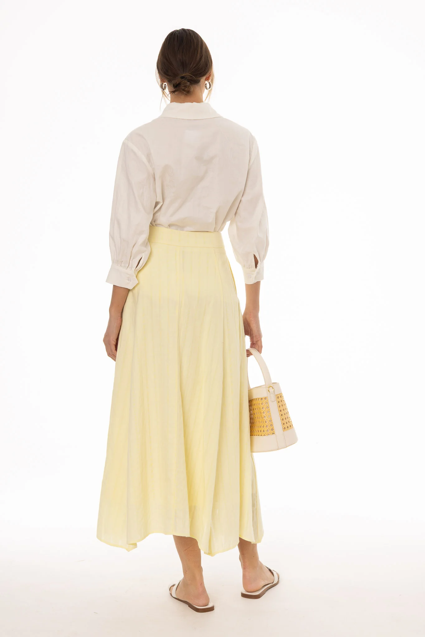 Yellow Striped Maxi Skirt - Image 4