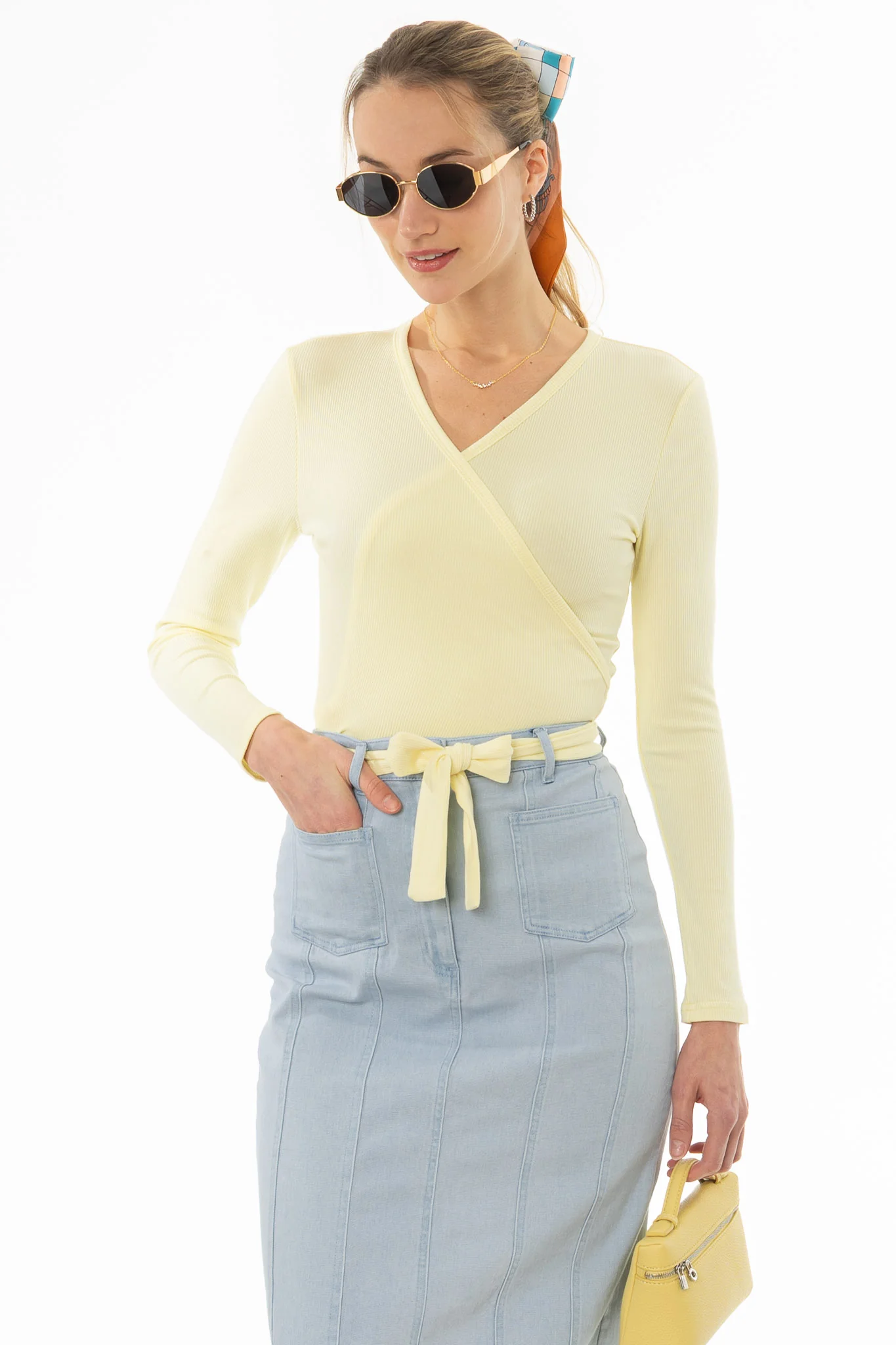Yellow Wrap T-Shirt - Image 5